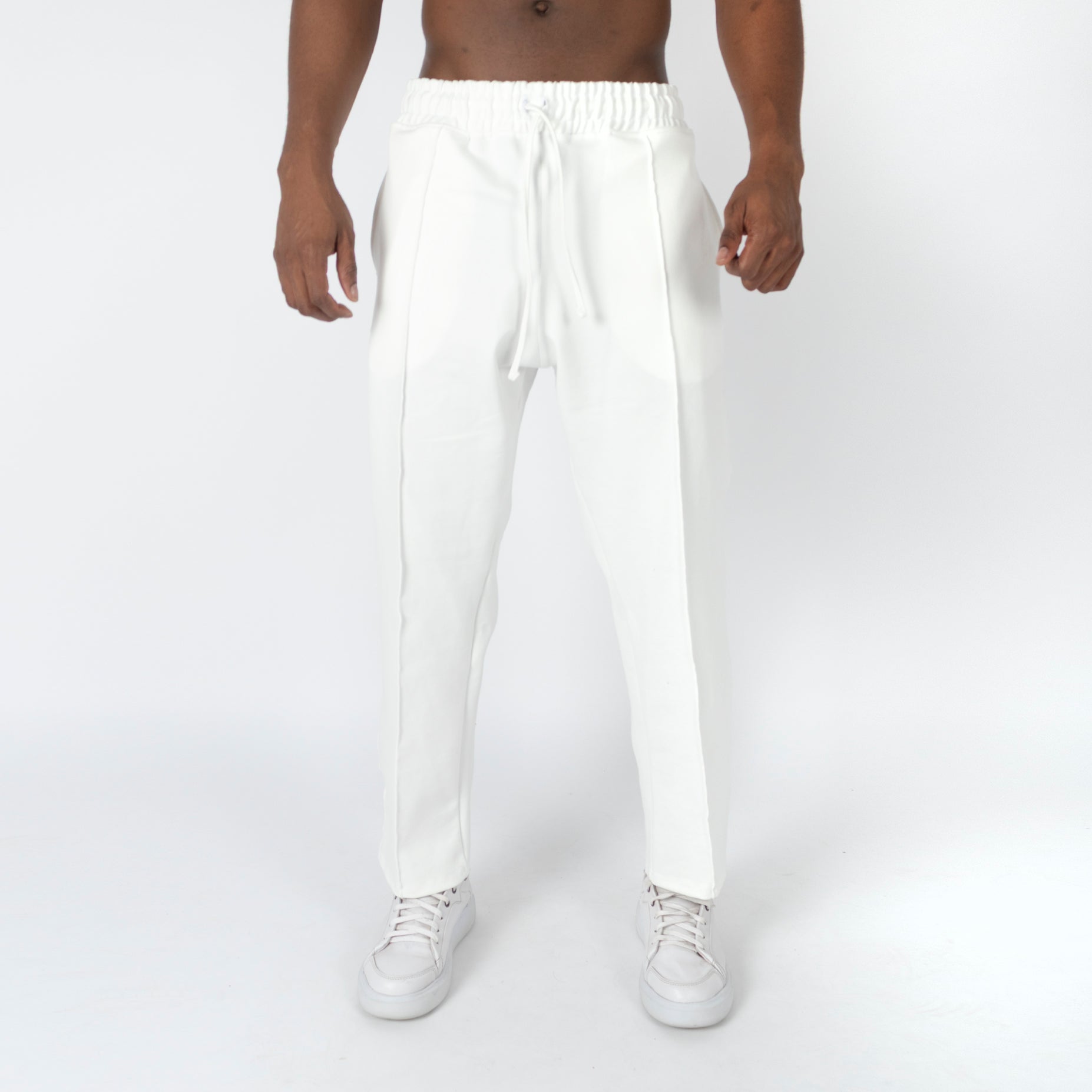 Pantalon hombre tela blanco