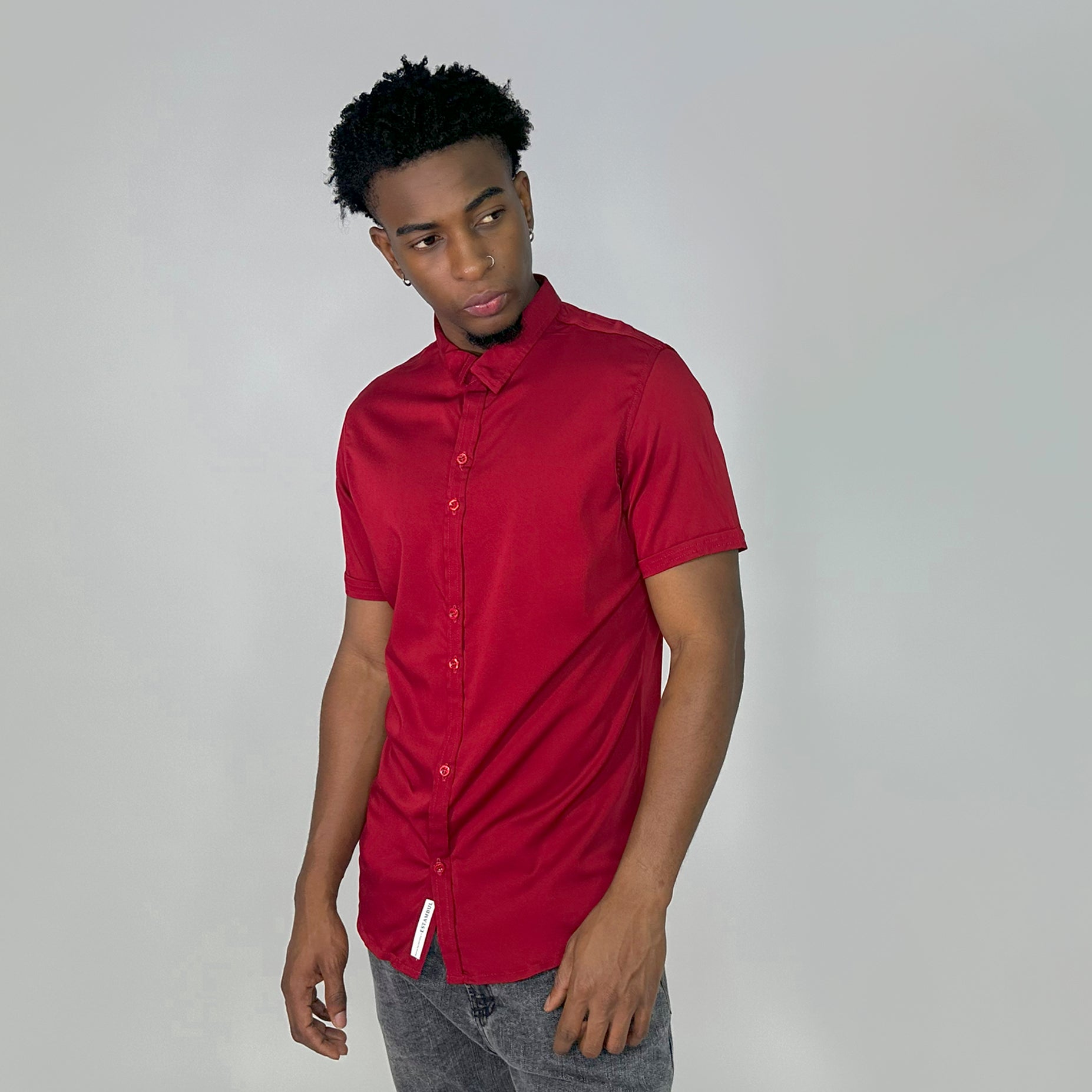 Camisa hombre basica cuello dhalia