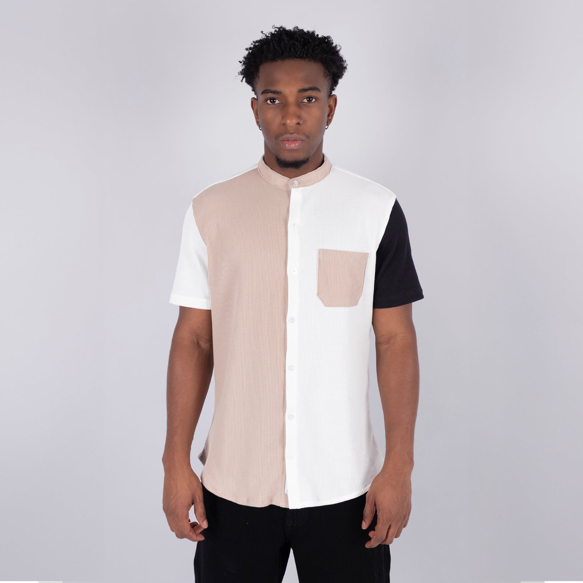 Camisa hombre corte textura