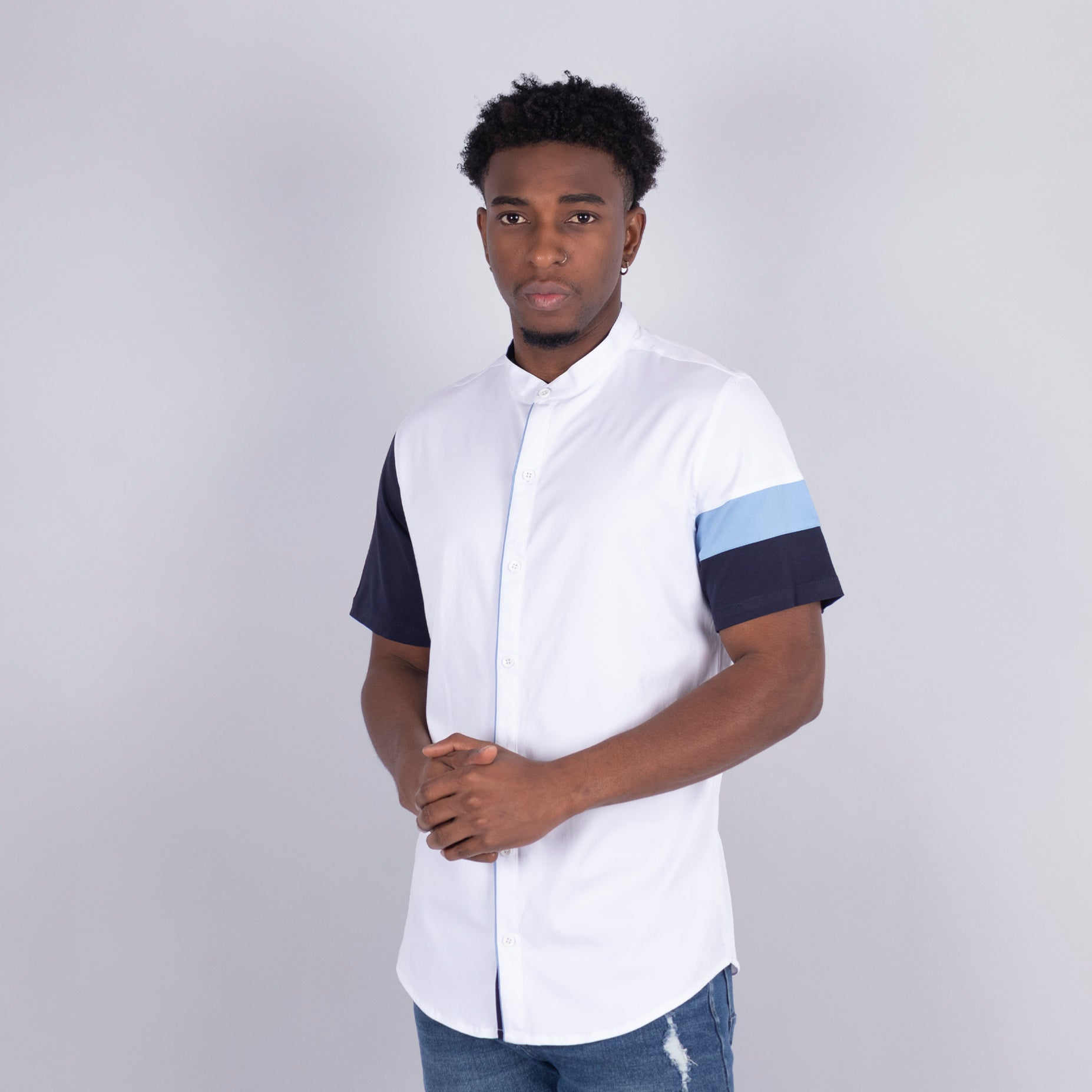 Camisa hombre corte manga