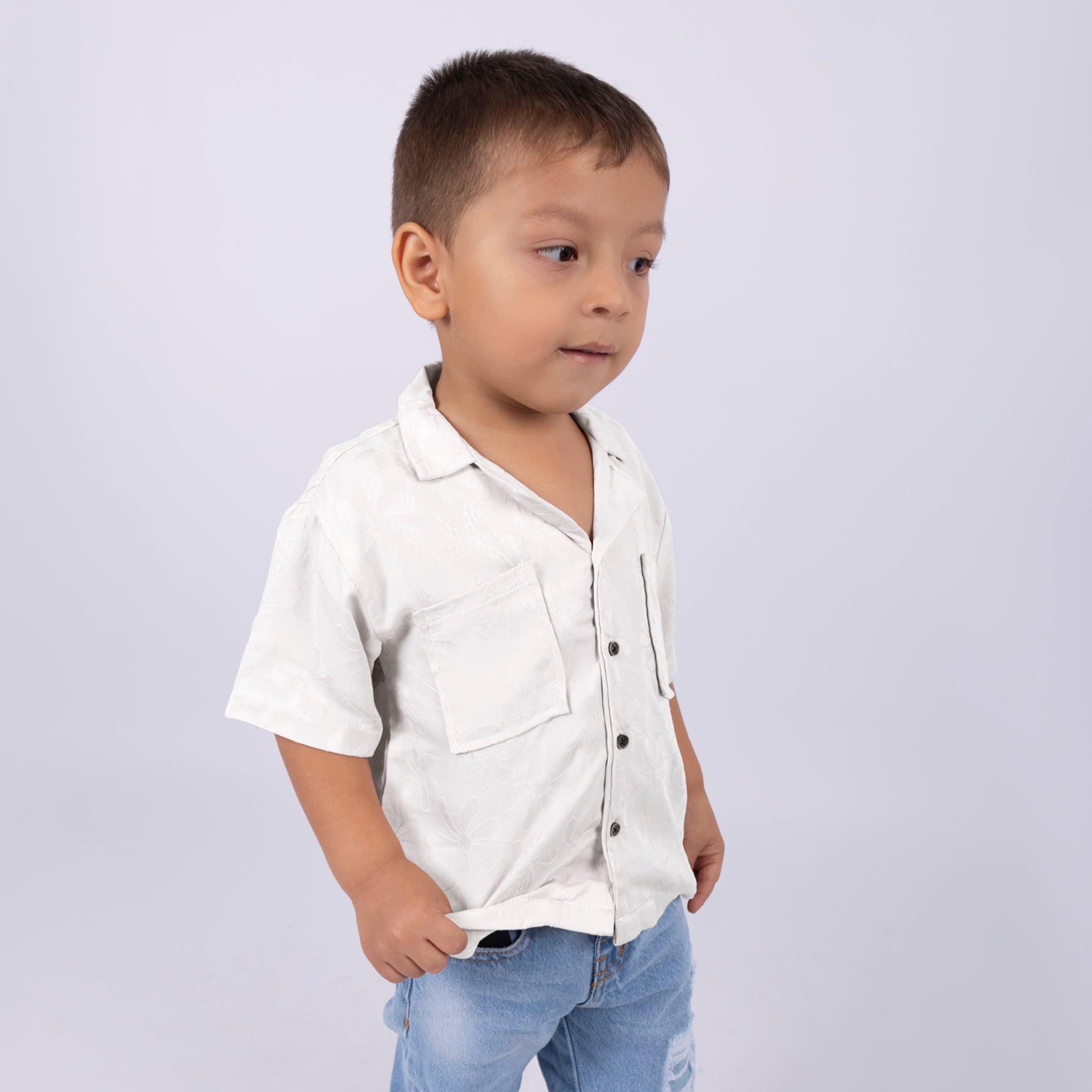 Camisa baby Textura blanca