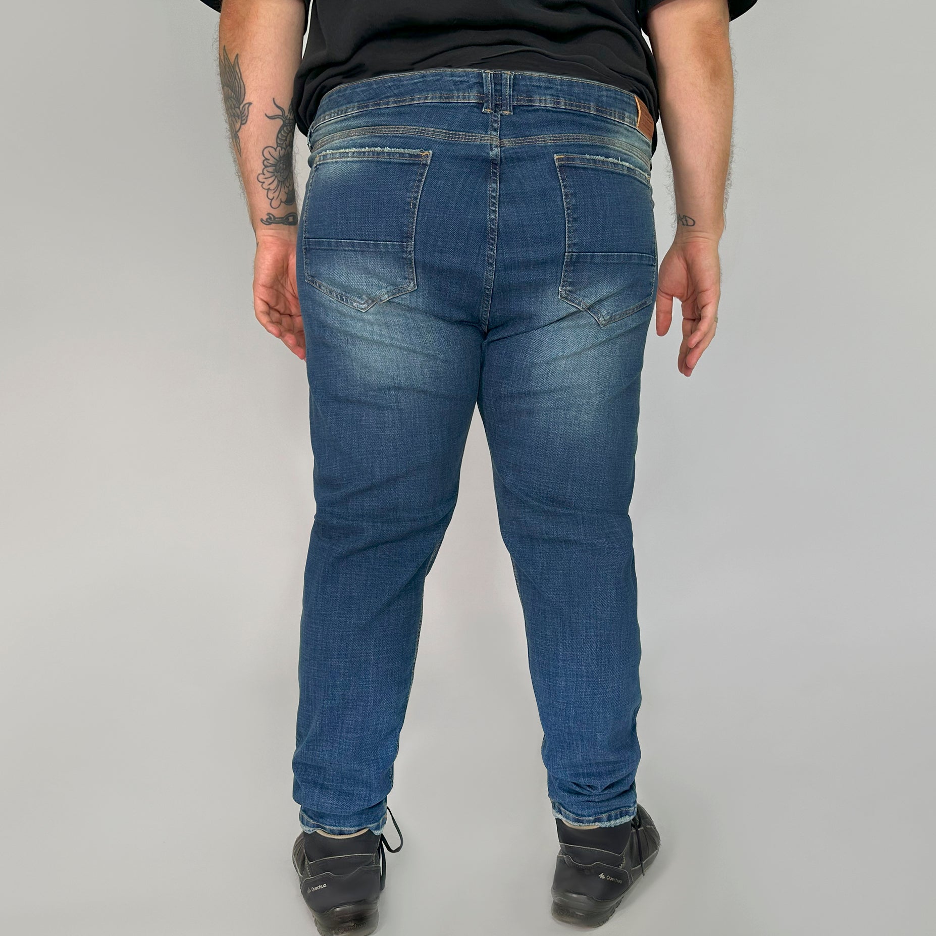 Jean  hombre regular grande azul oscuro