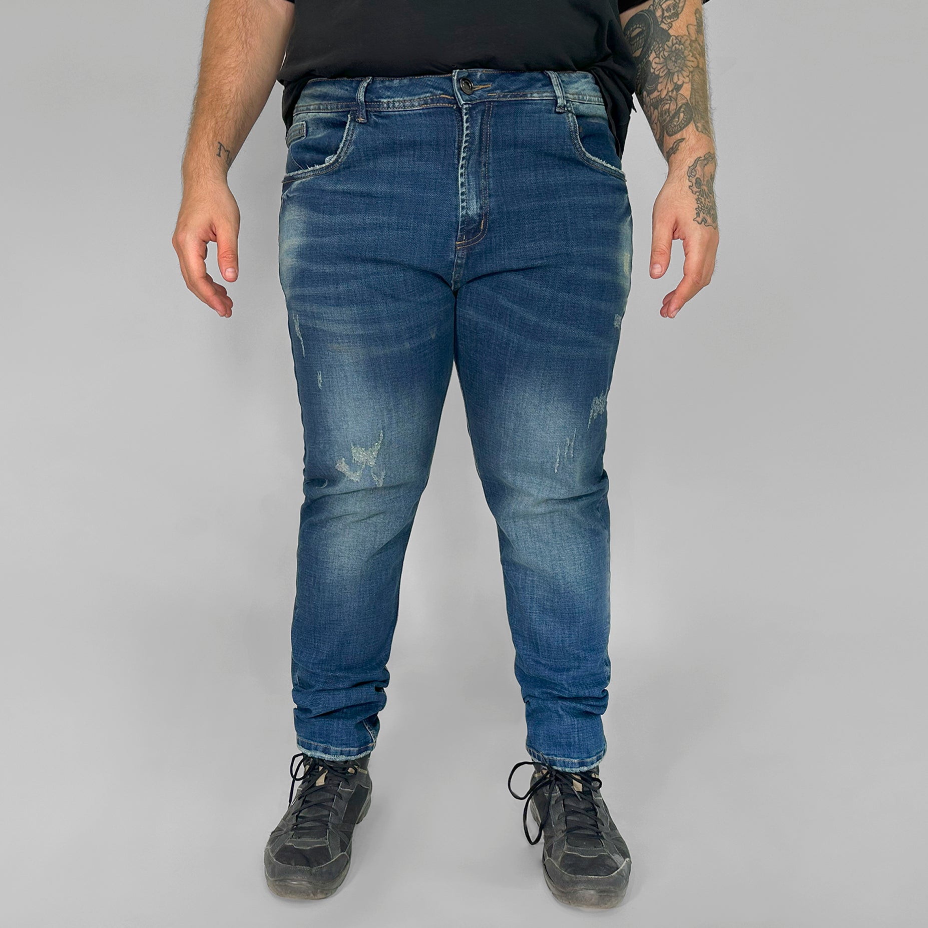 Jean  hombre regular grande azul oscuro