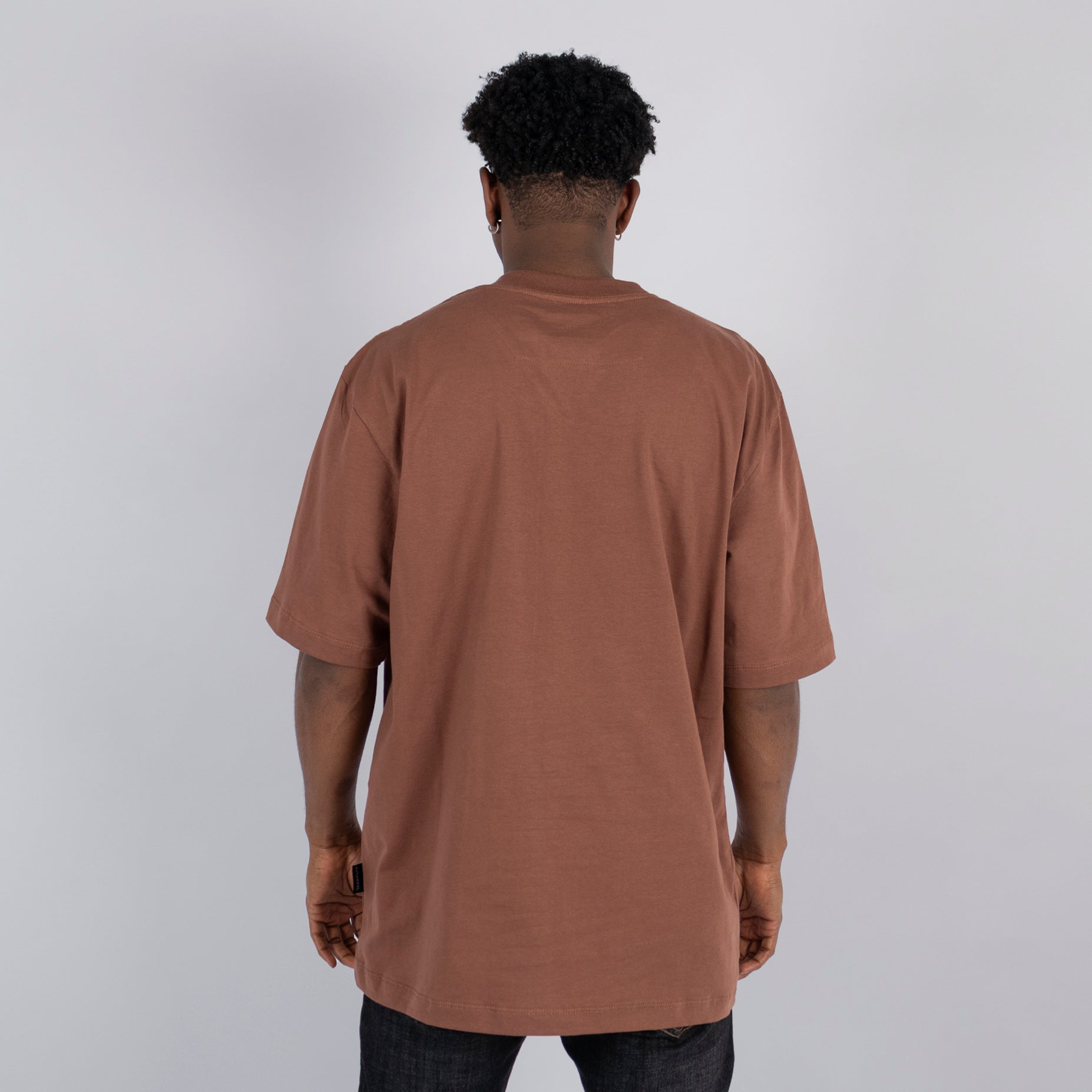 Oversize hombre basica cafe