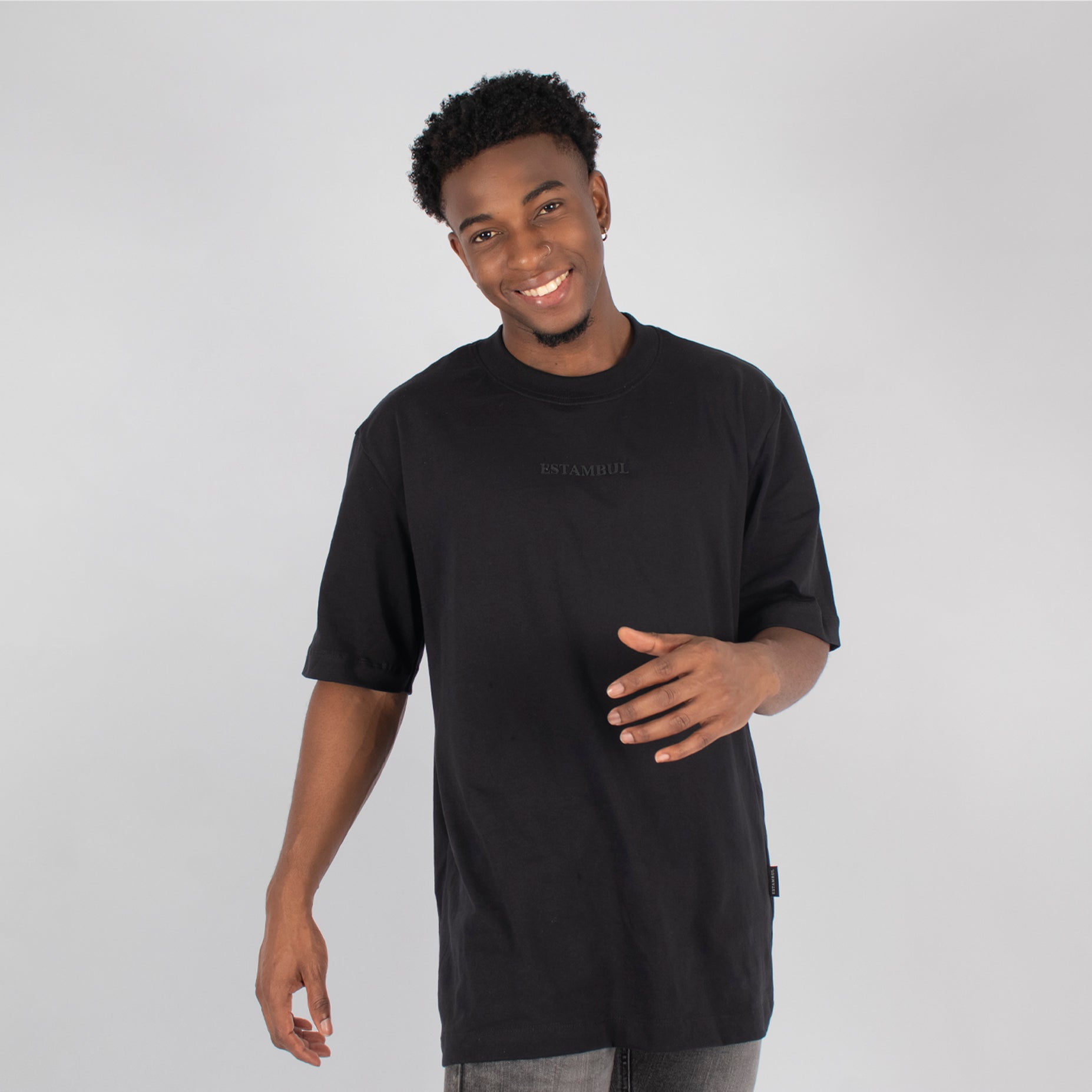 Oversize hombre basica negra