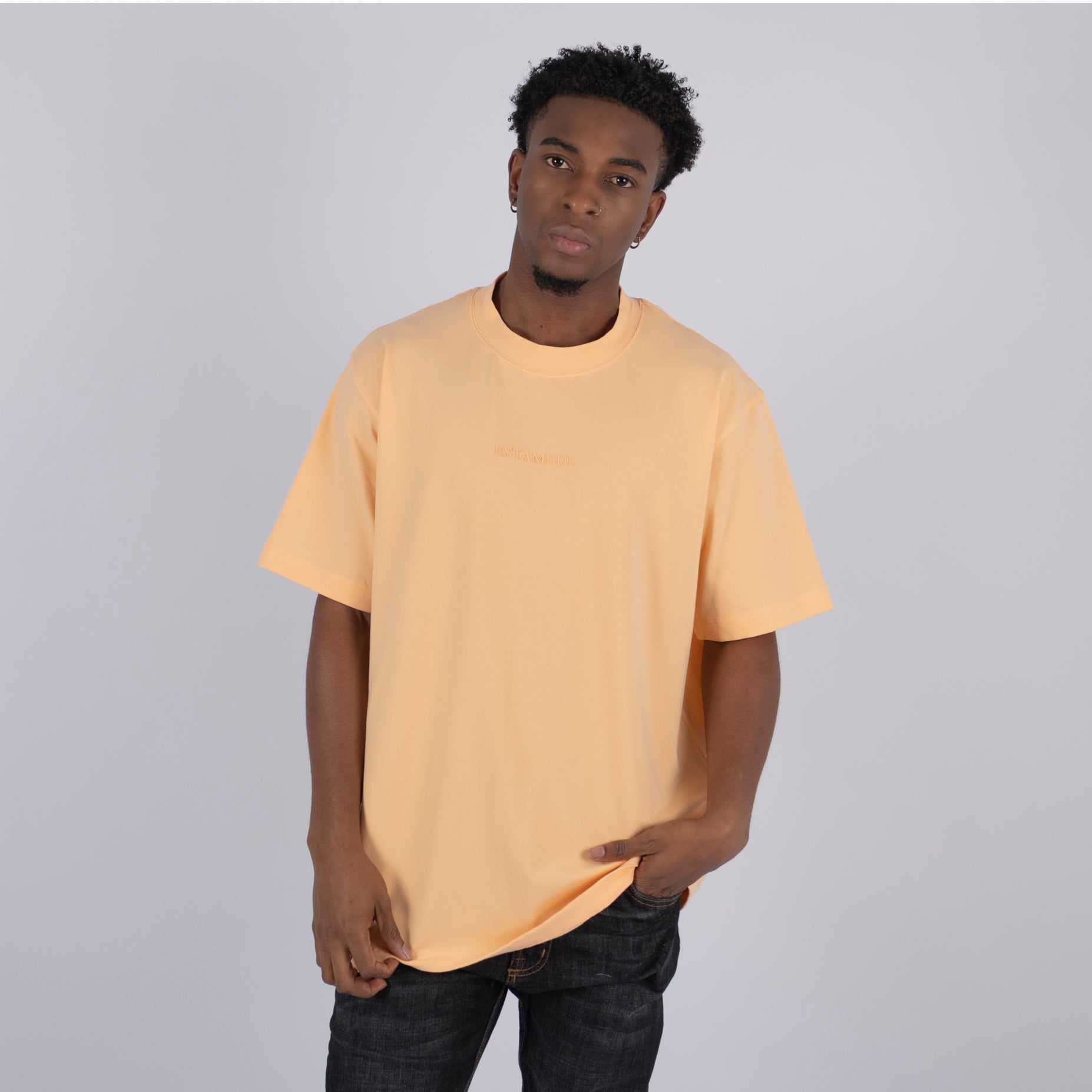 Oversize hombre basica naranja