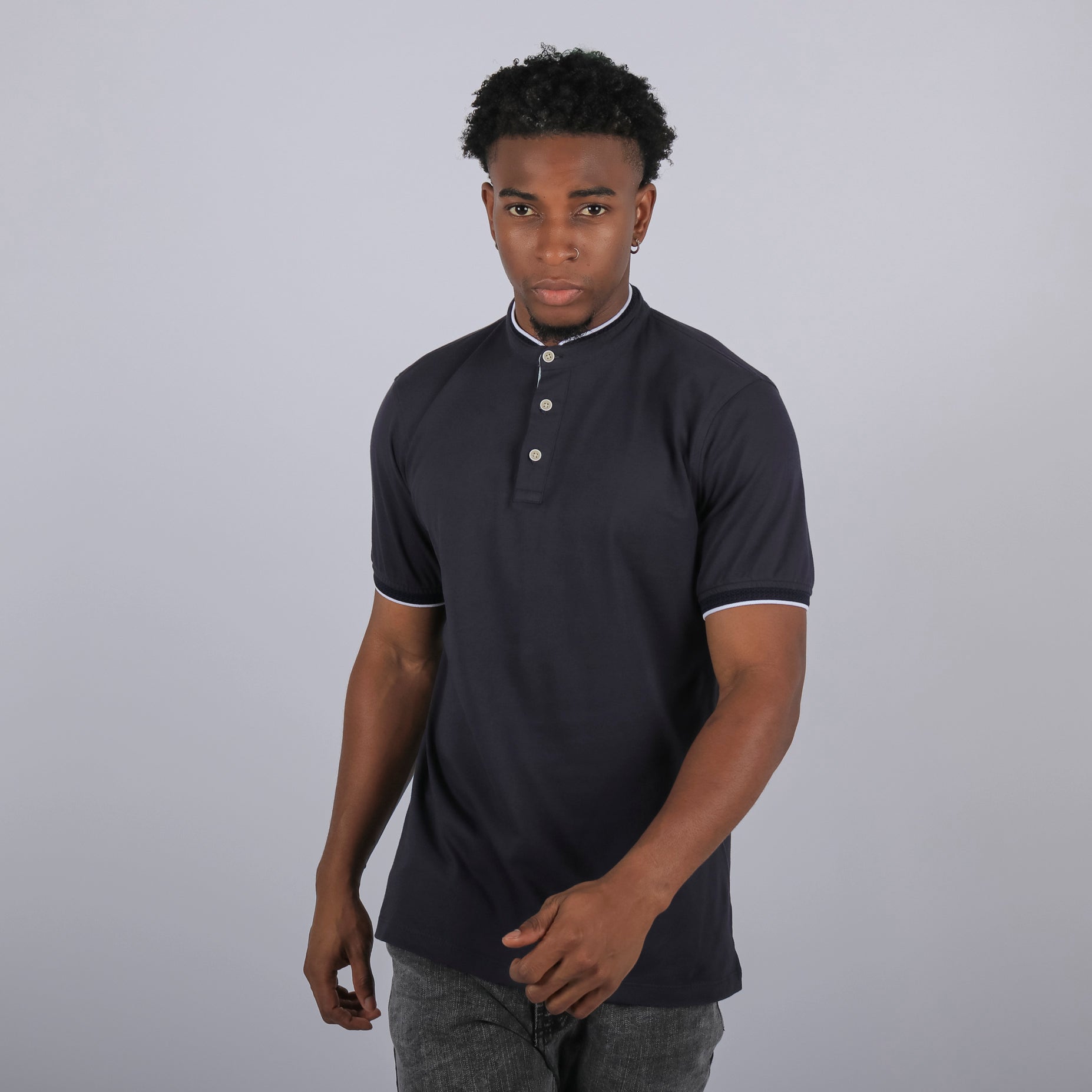 Polo hombre basico navy