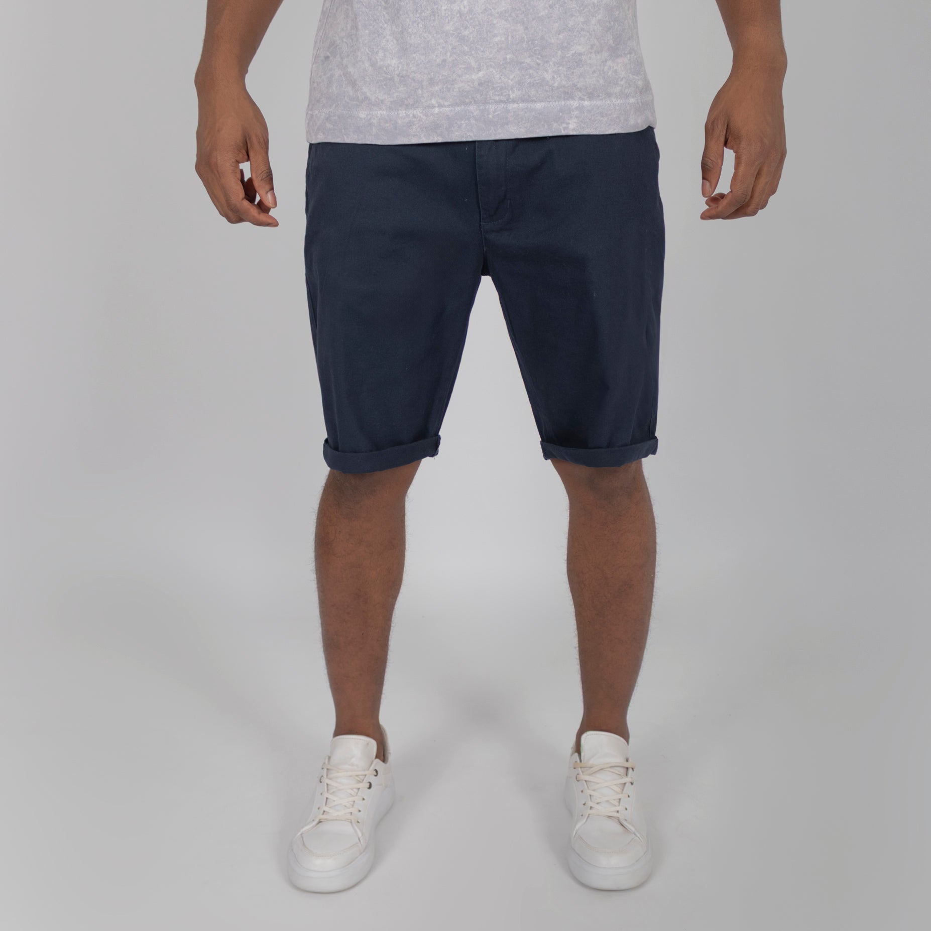 Bermuda hombre dril azul