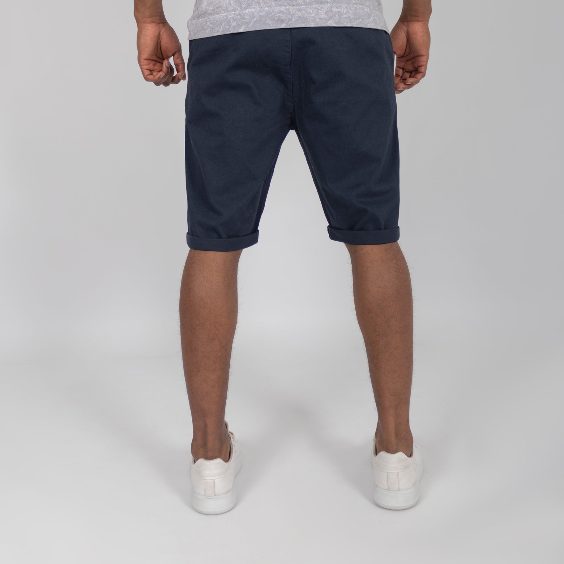 Bermuda hombre dril azul