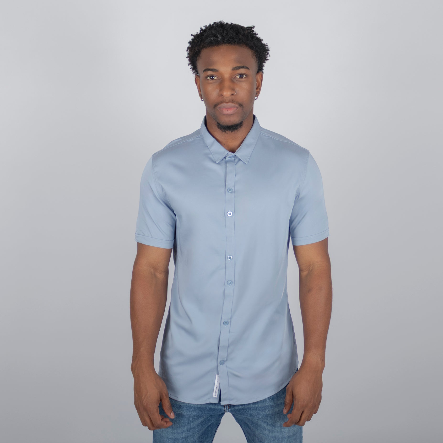 Camisa hombre basica cuello hortencia