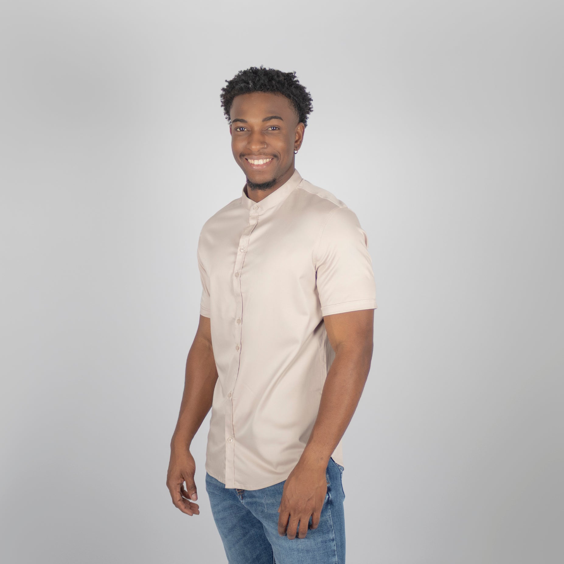 Camisa hombre basica sand