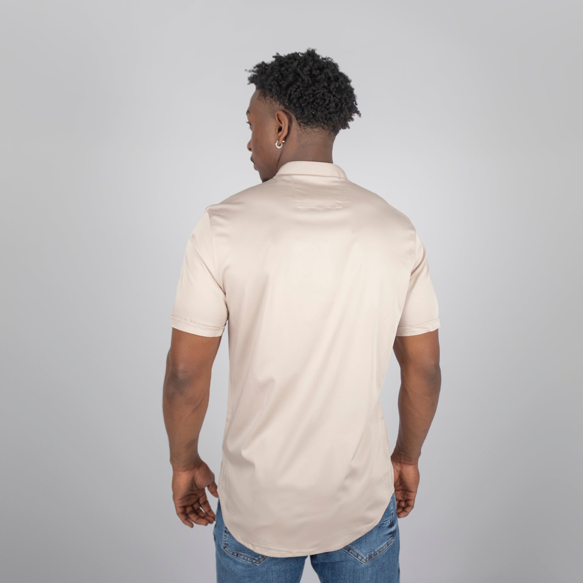 Camisa hombre basica sand