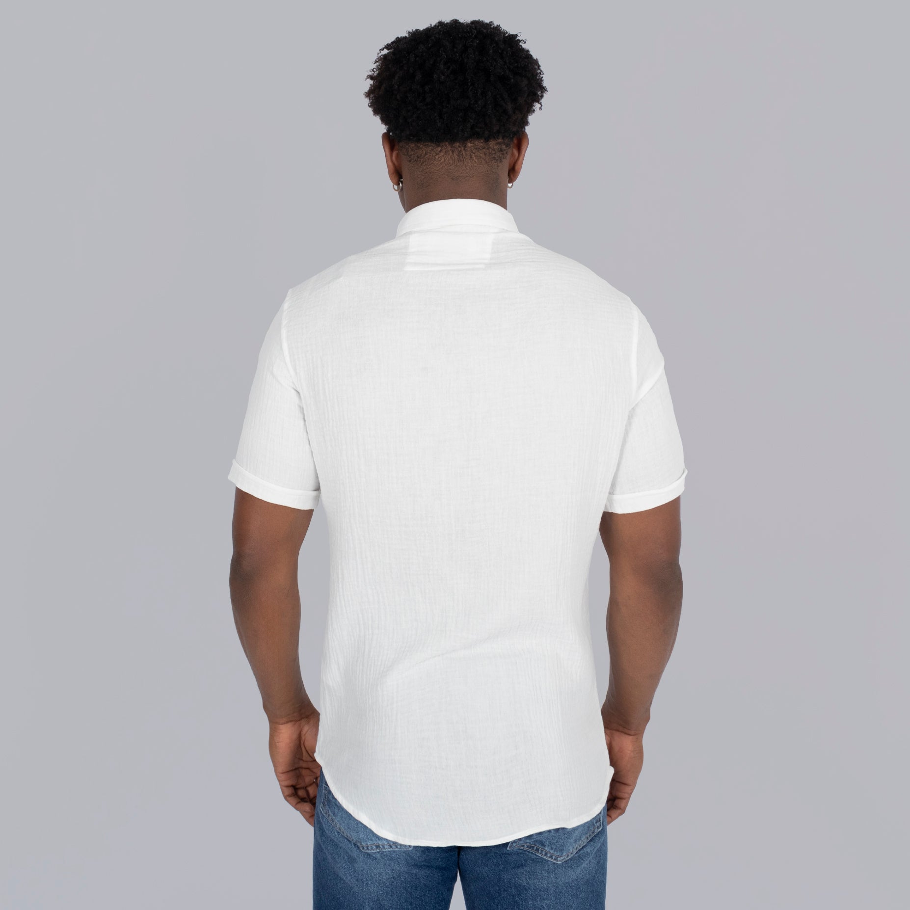 Camisa hombre textura ivory