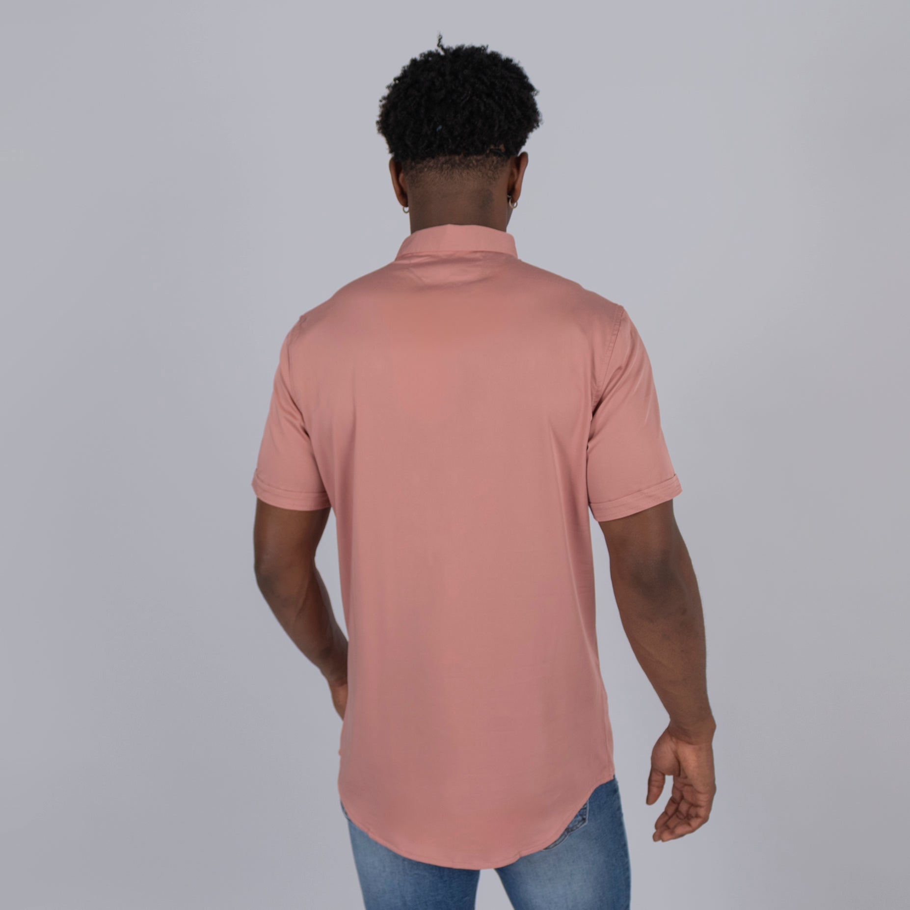 Camisa hombre basica cuello rubor