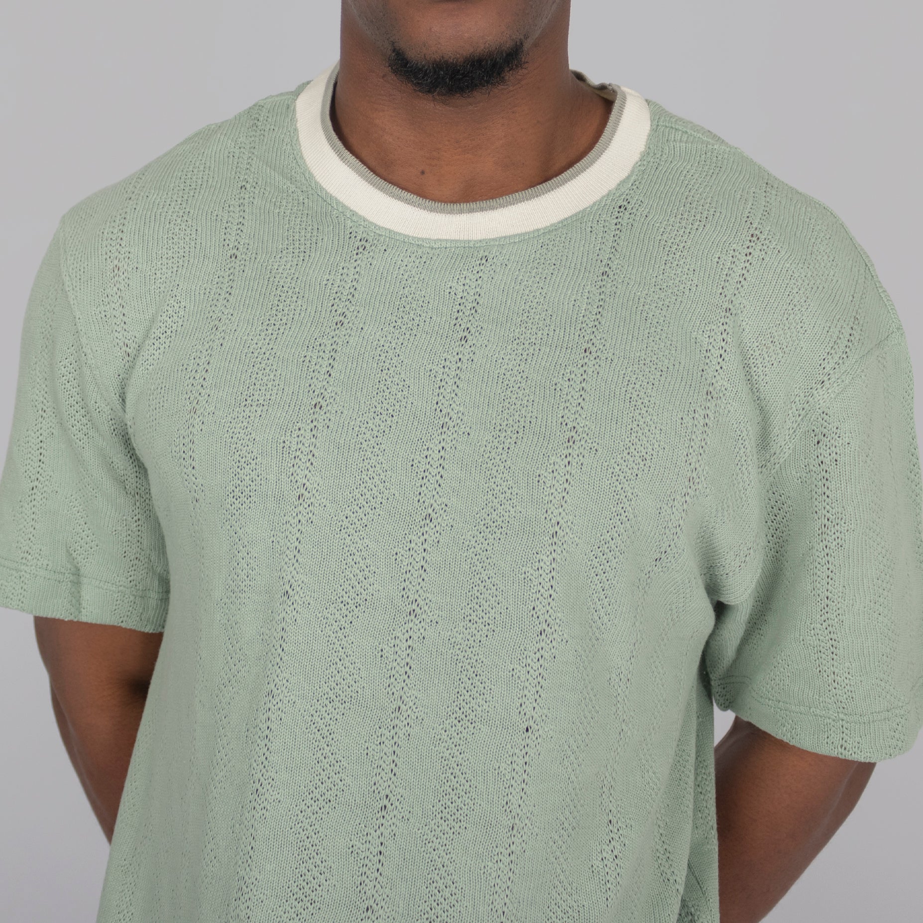 Camiseta hombre textura verde