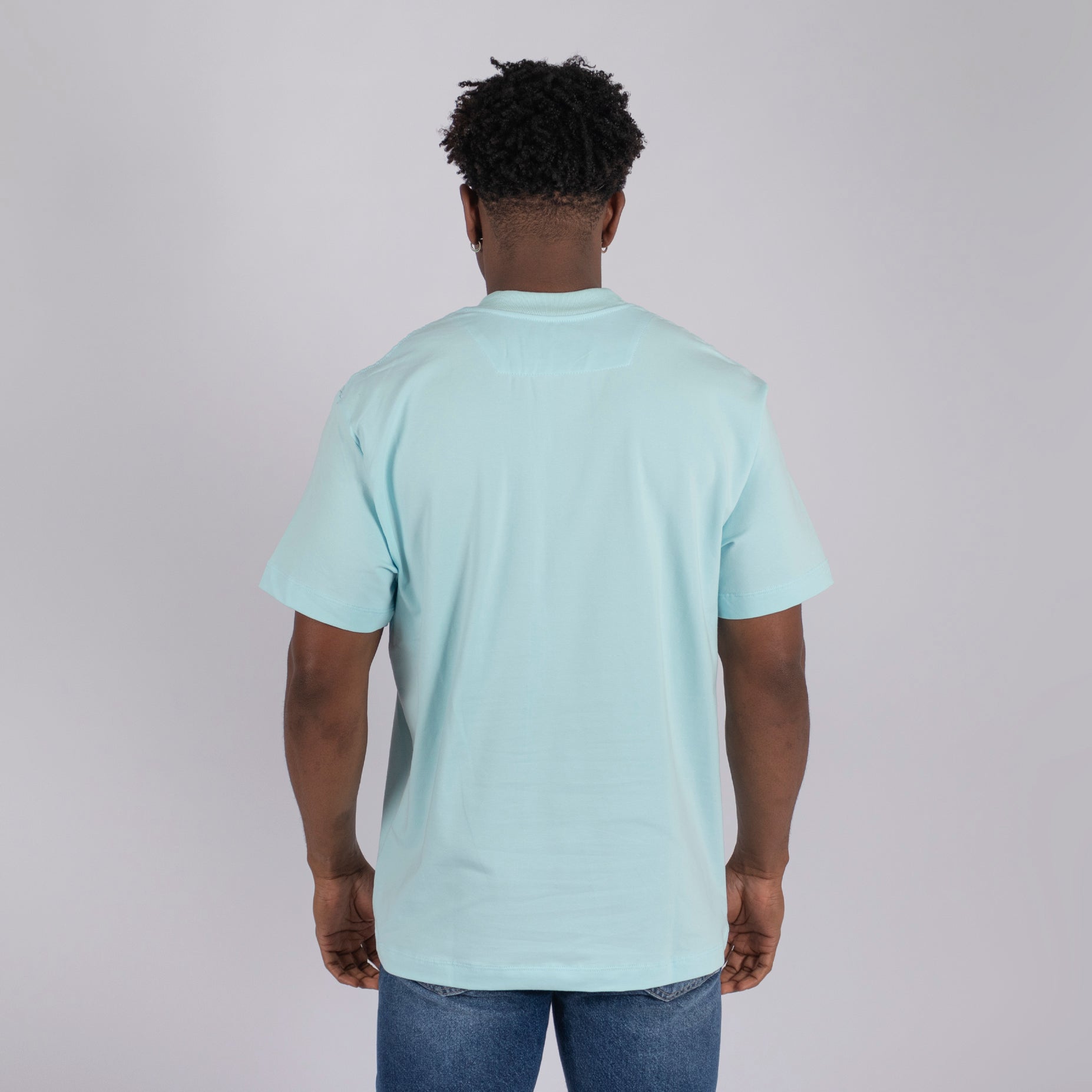 Camiseta hombre basica azul