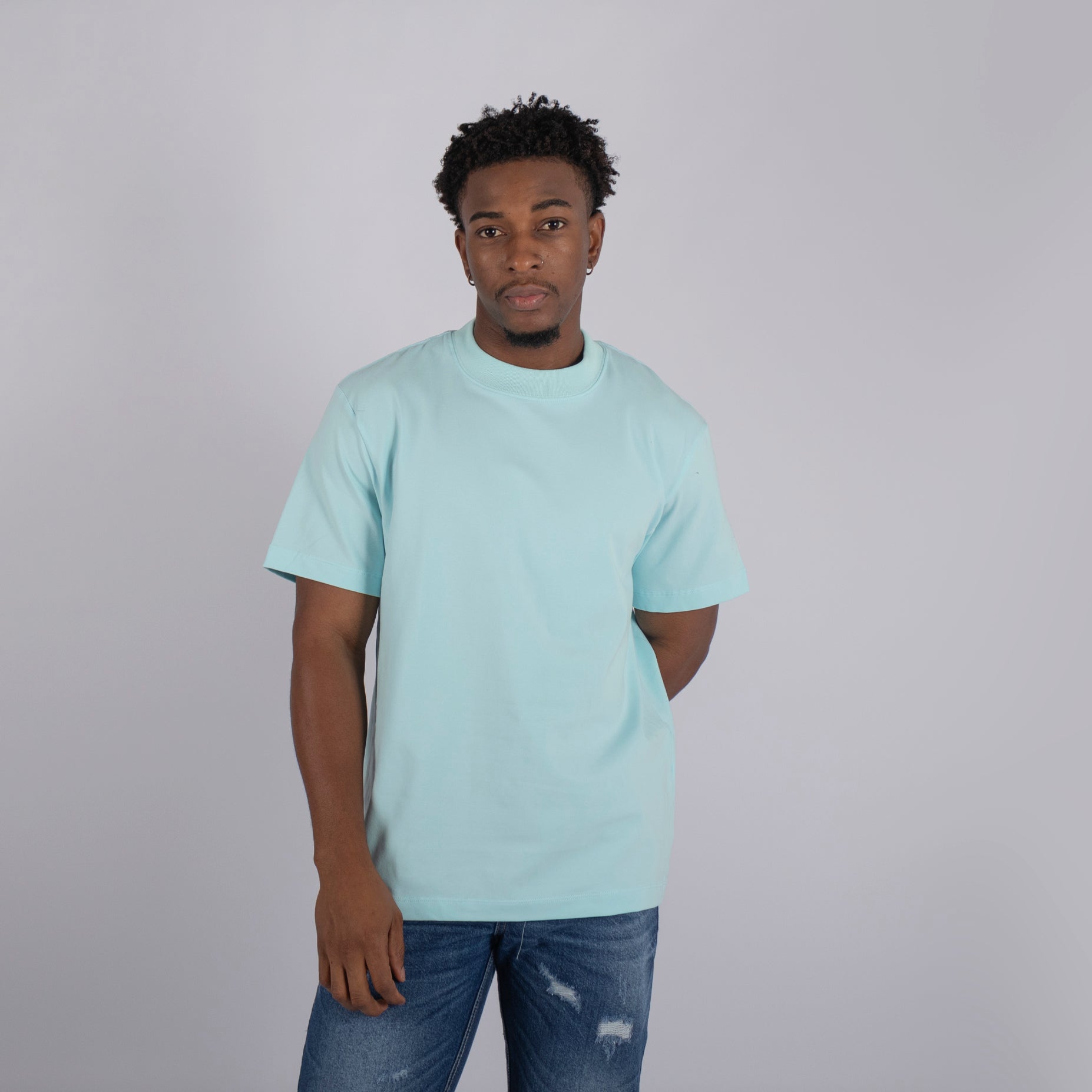 Camiseta hombre basica azul