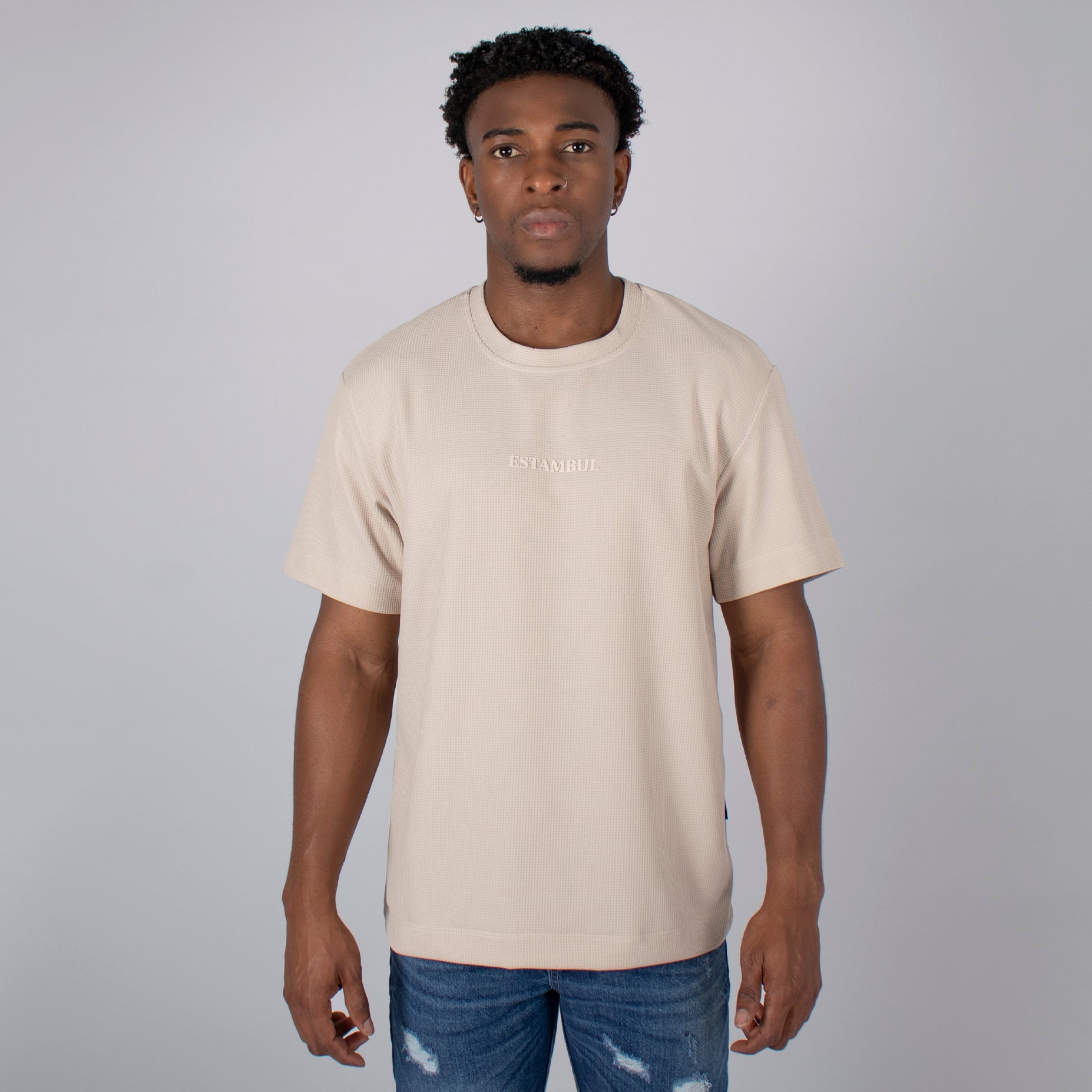 Camiseta hombre textura sand