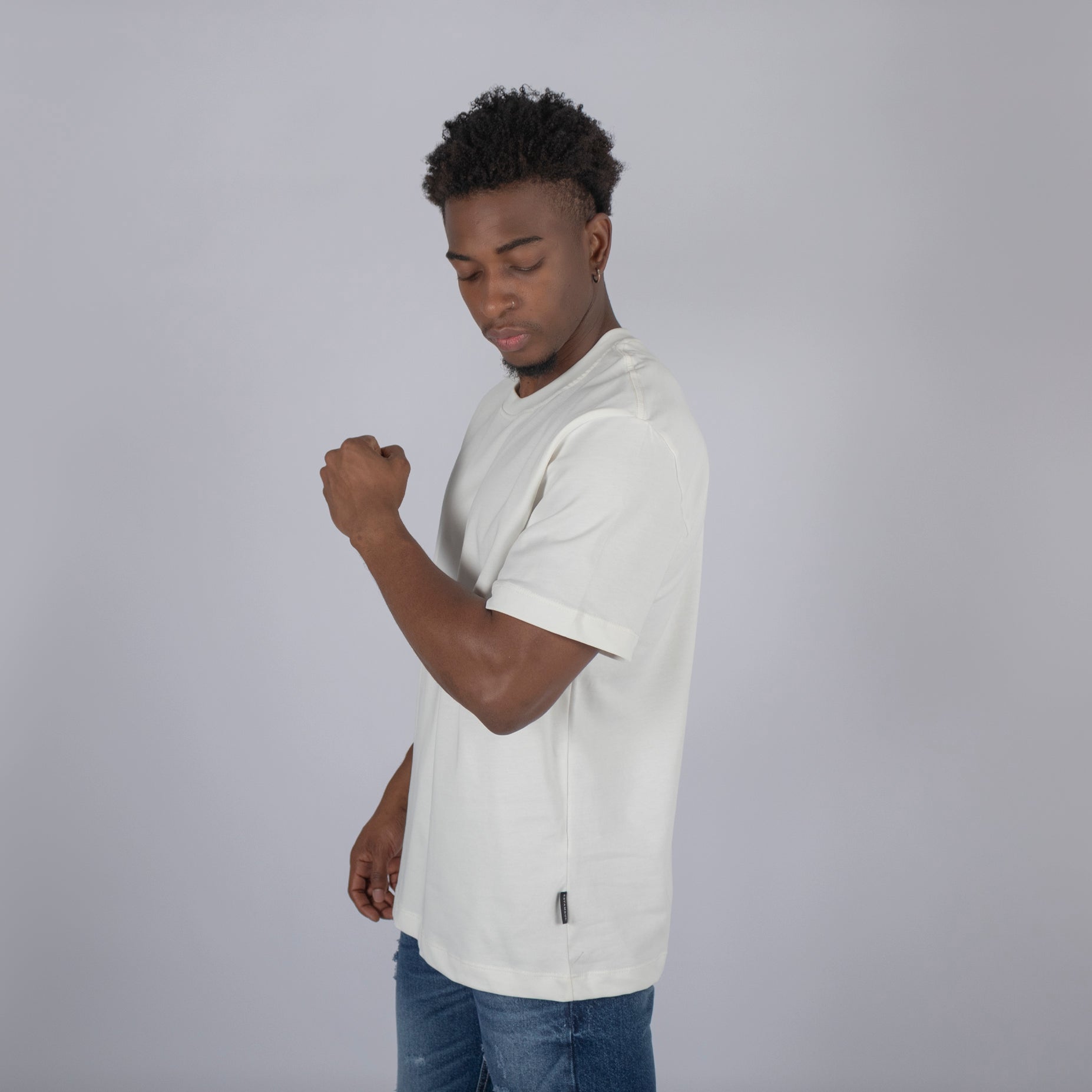 Camiseta hombre basica beige