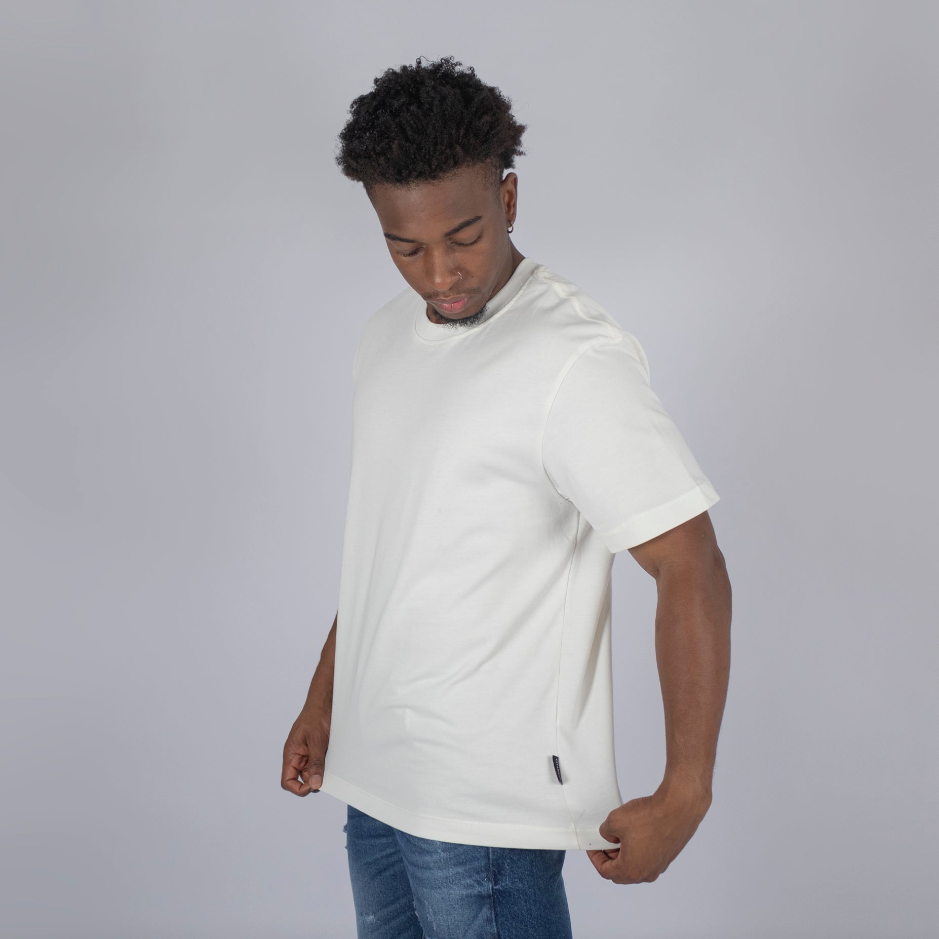 Camiseta hombre basica beige