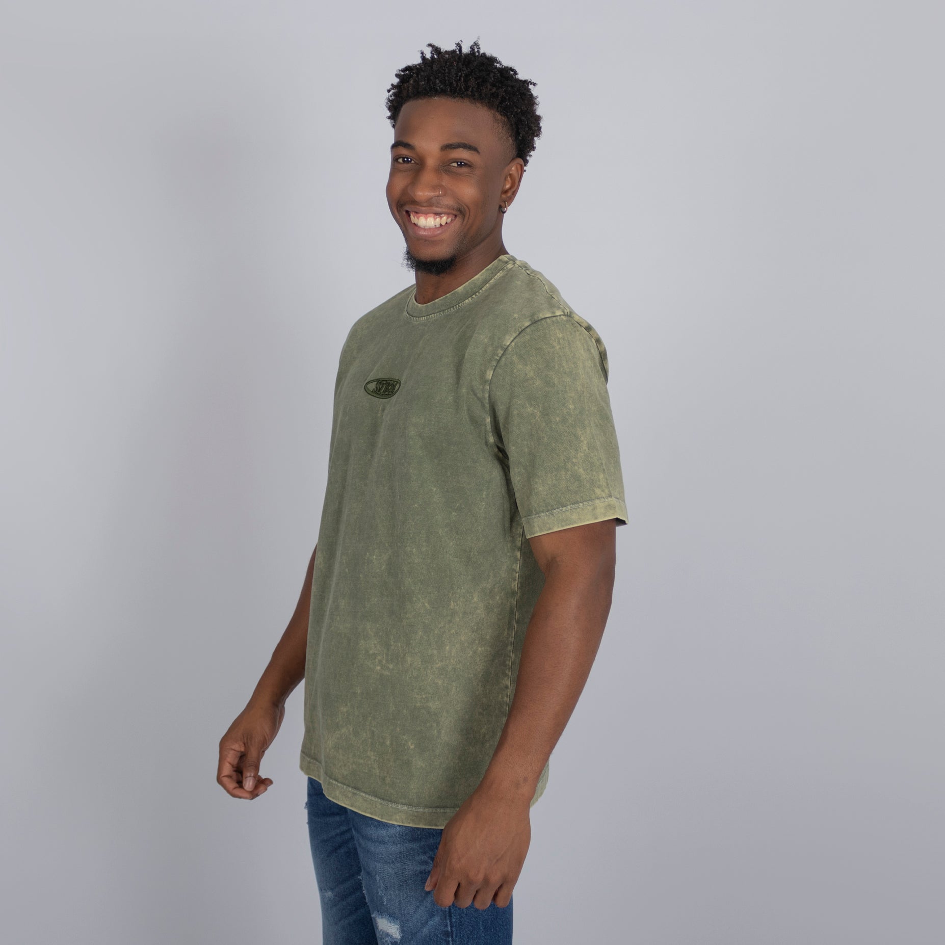 Camiseta hombre verde