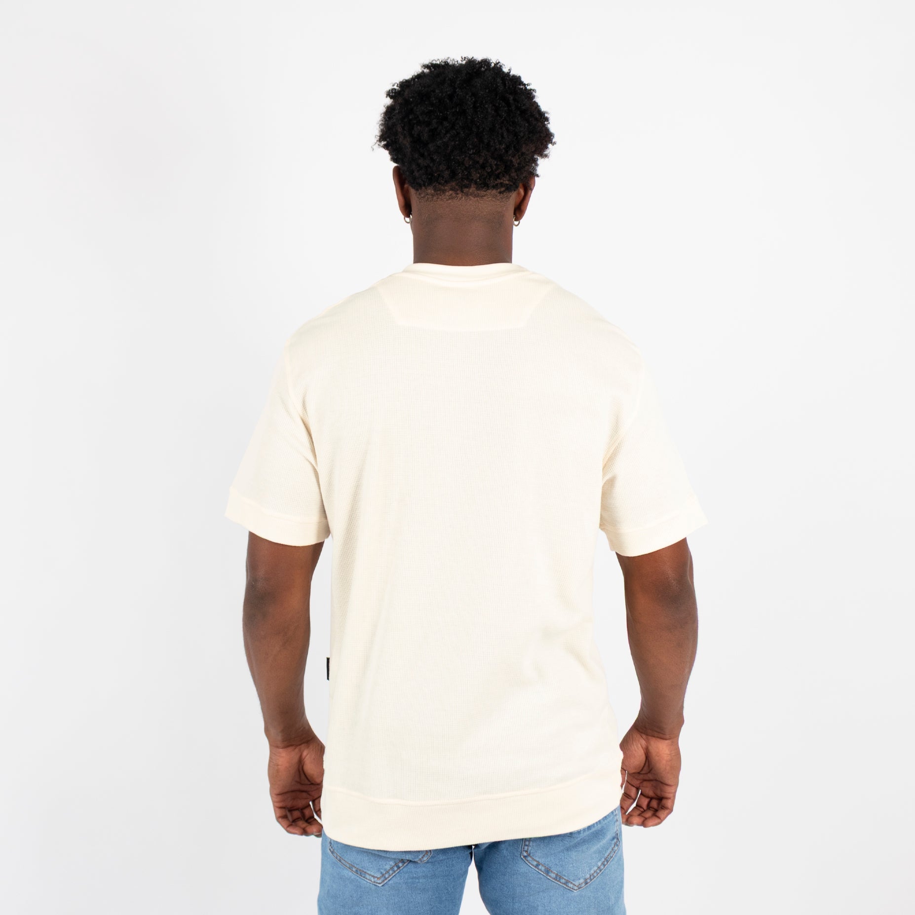 Camiseta hombre textura beige