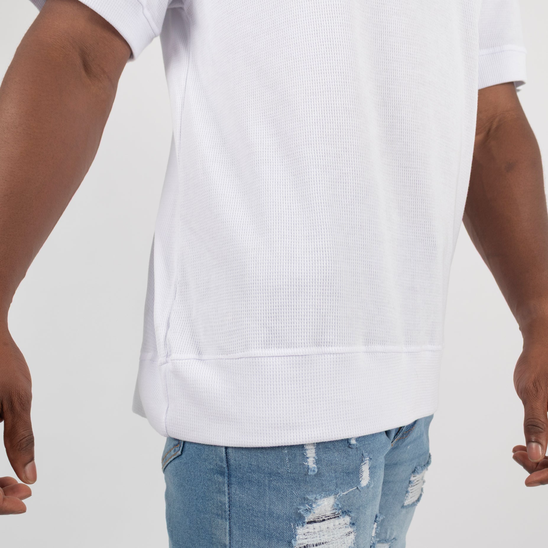 Camiseta hombre textura blanca