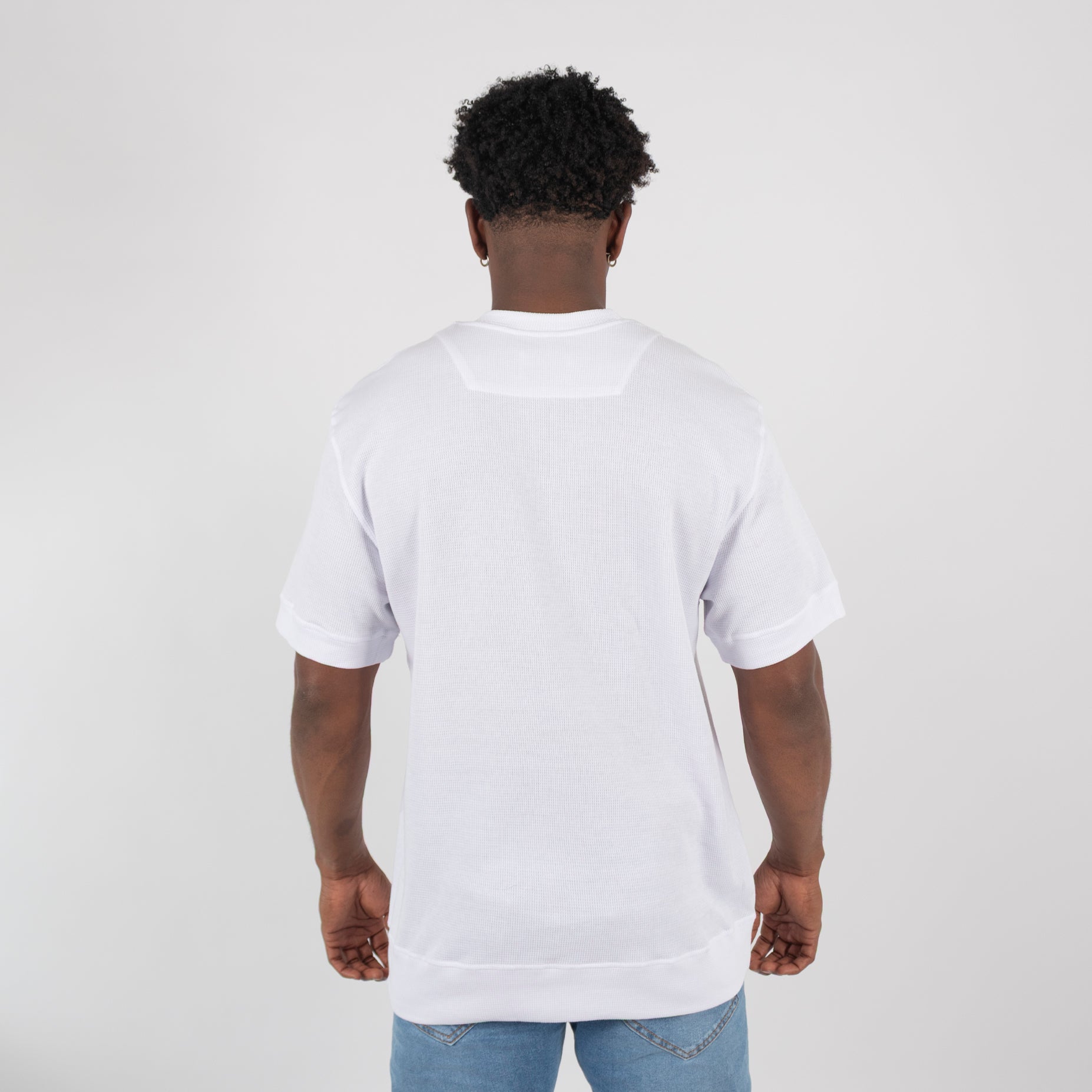 Camiseta hombre textura blanca