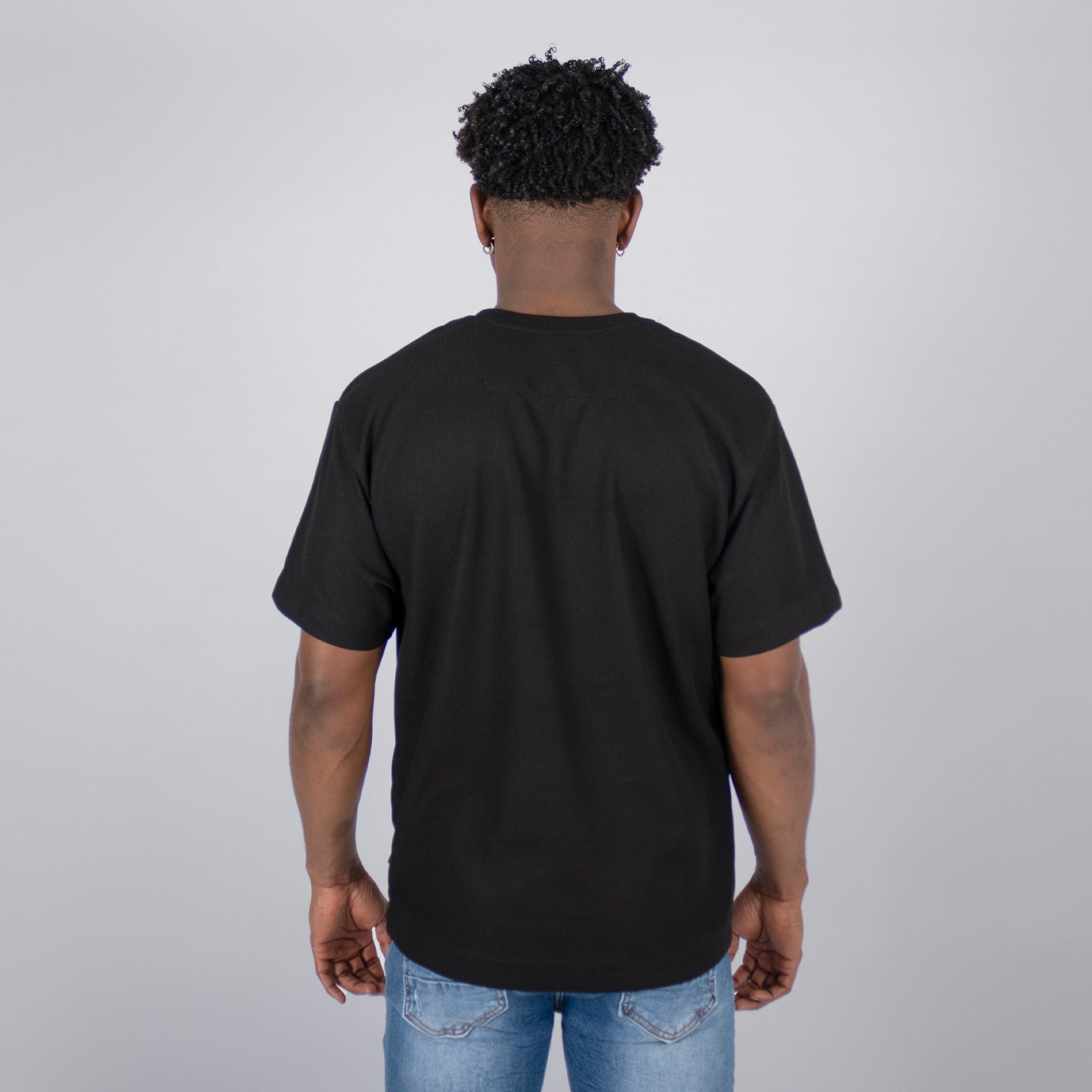 Camiseta hombre textura negra