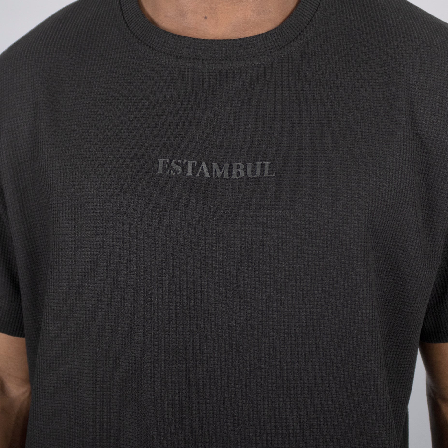Camiseta hombre textura negra