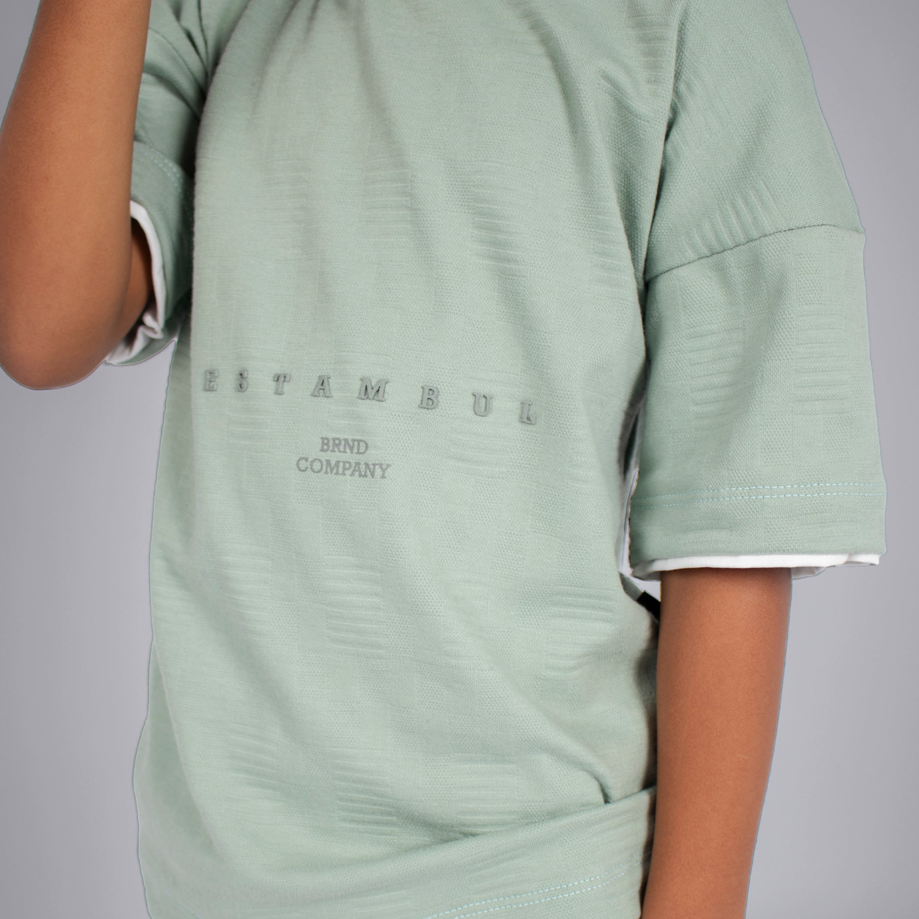 Conjunto niño textura jade