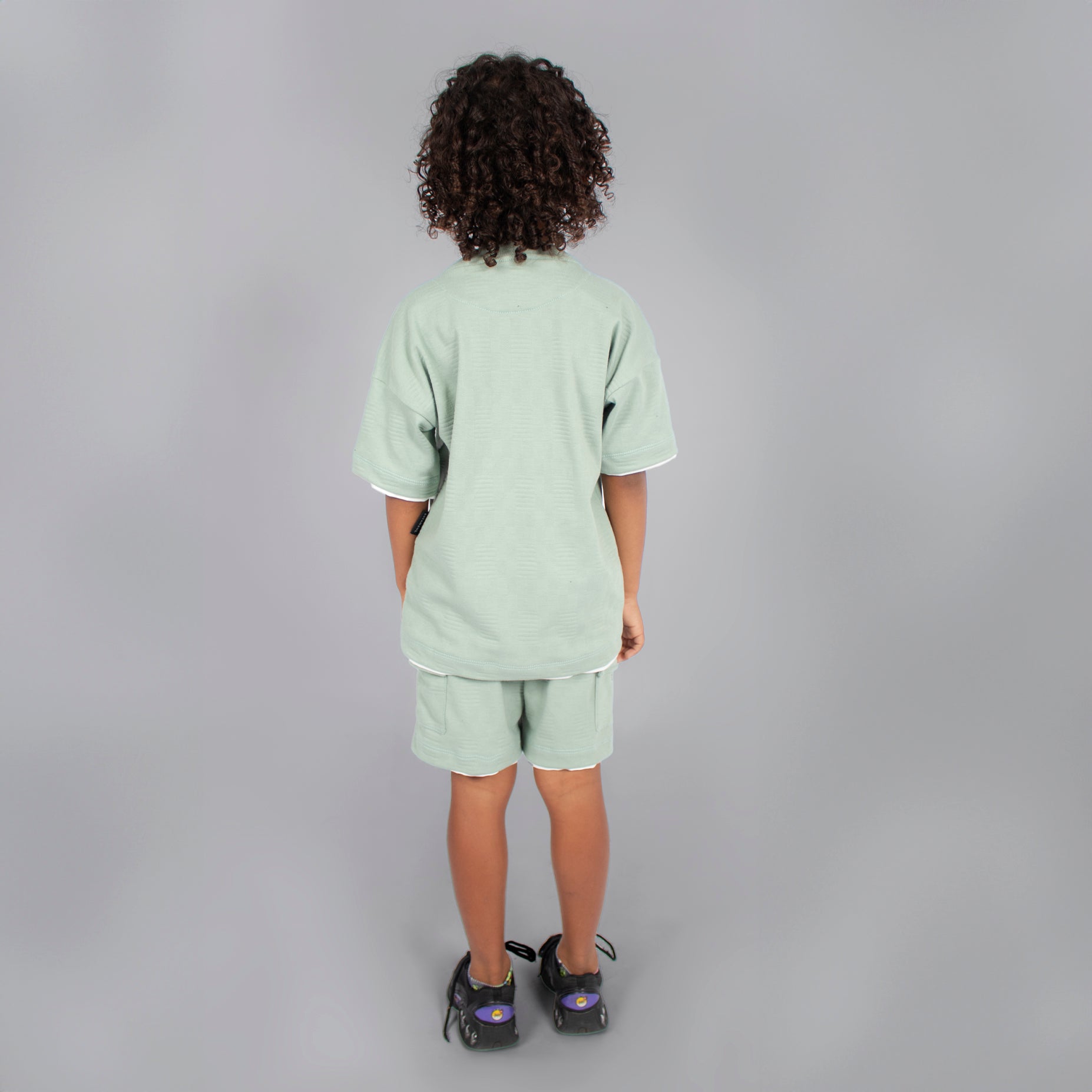 Conjunto niño textura jade