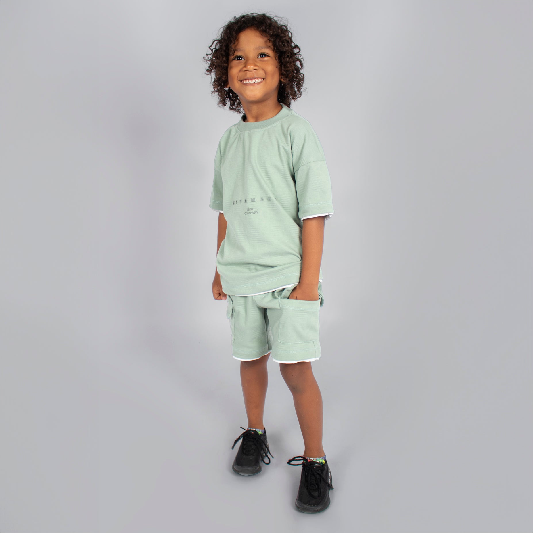 Conjunto niño textura jade