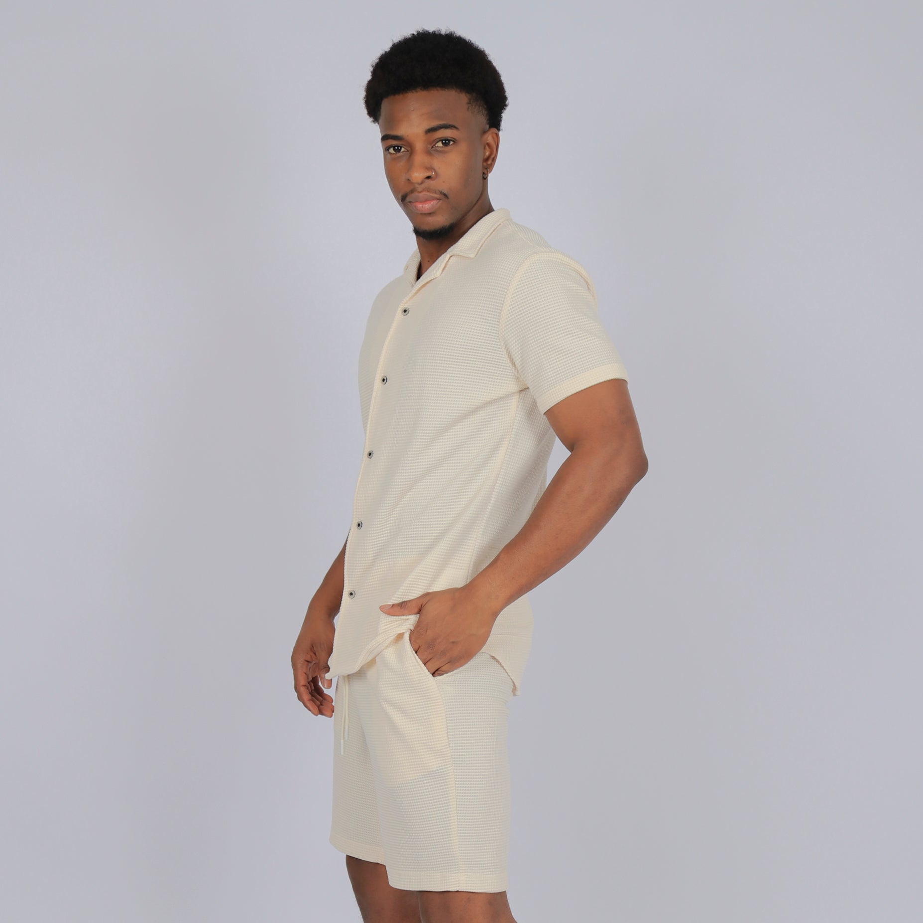 Conjunto textura marfil