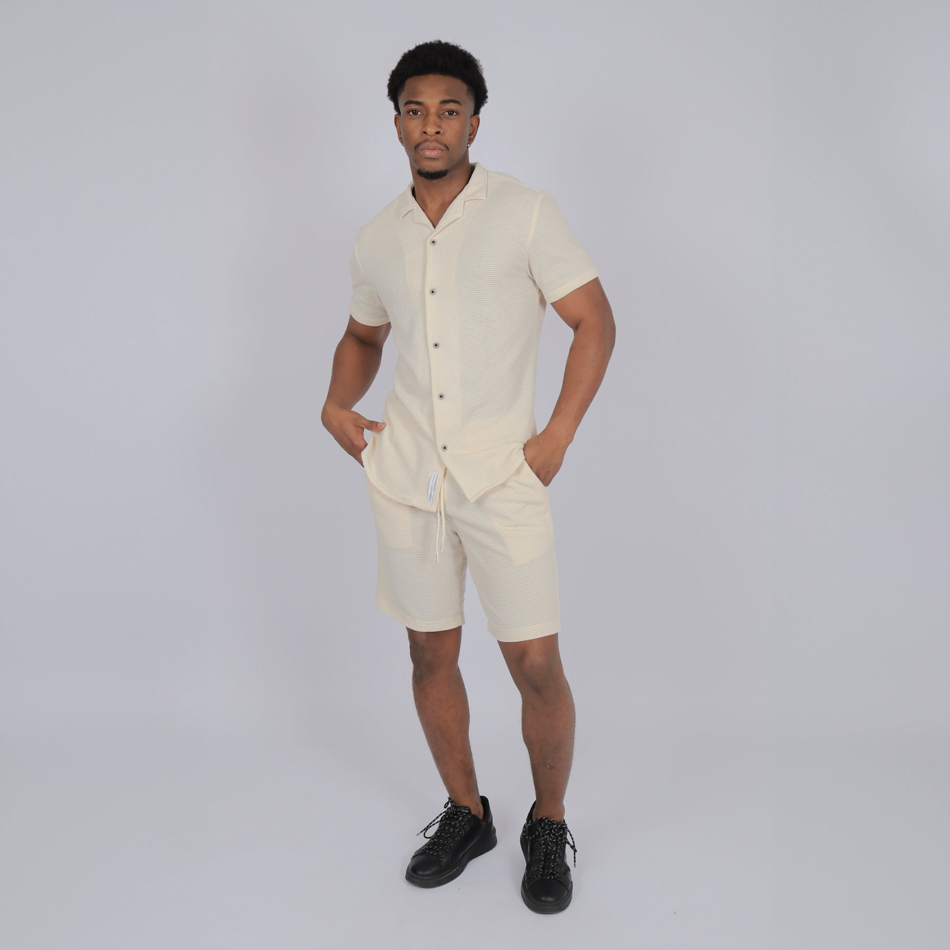 Conjunto textura marfil