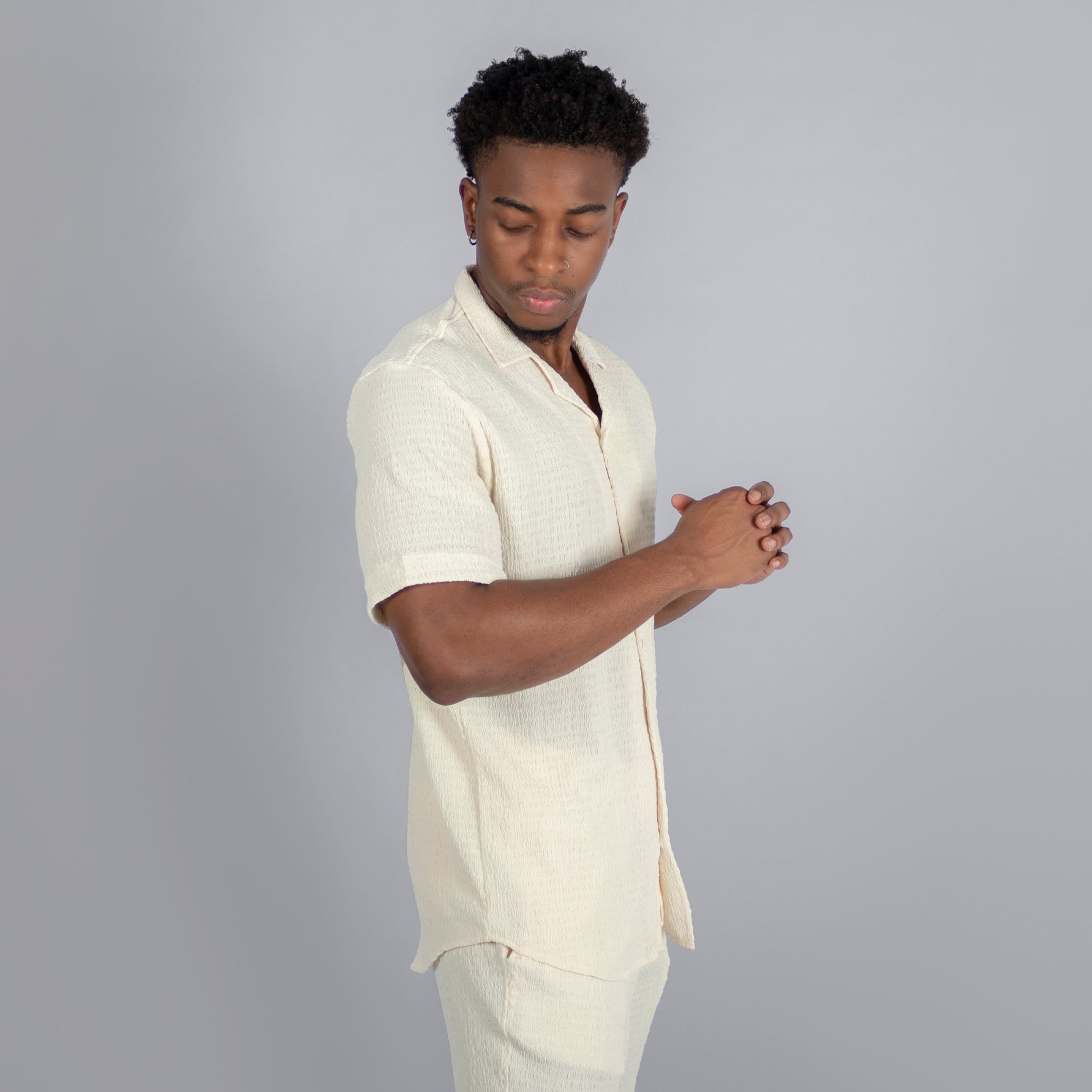 Conjunto hombre textura crudo