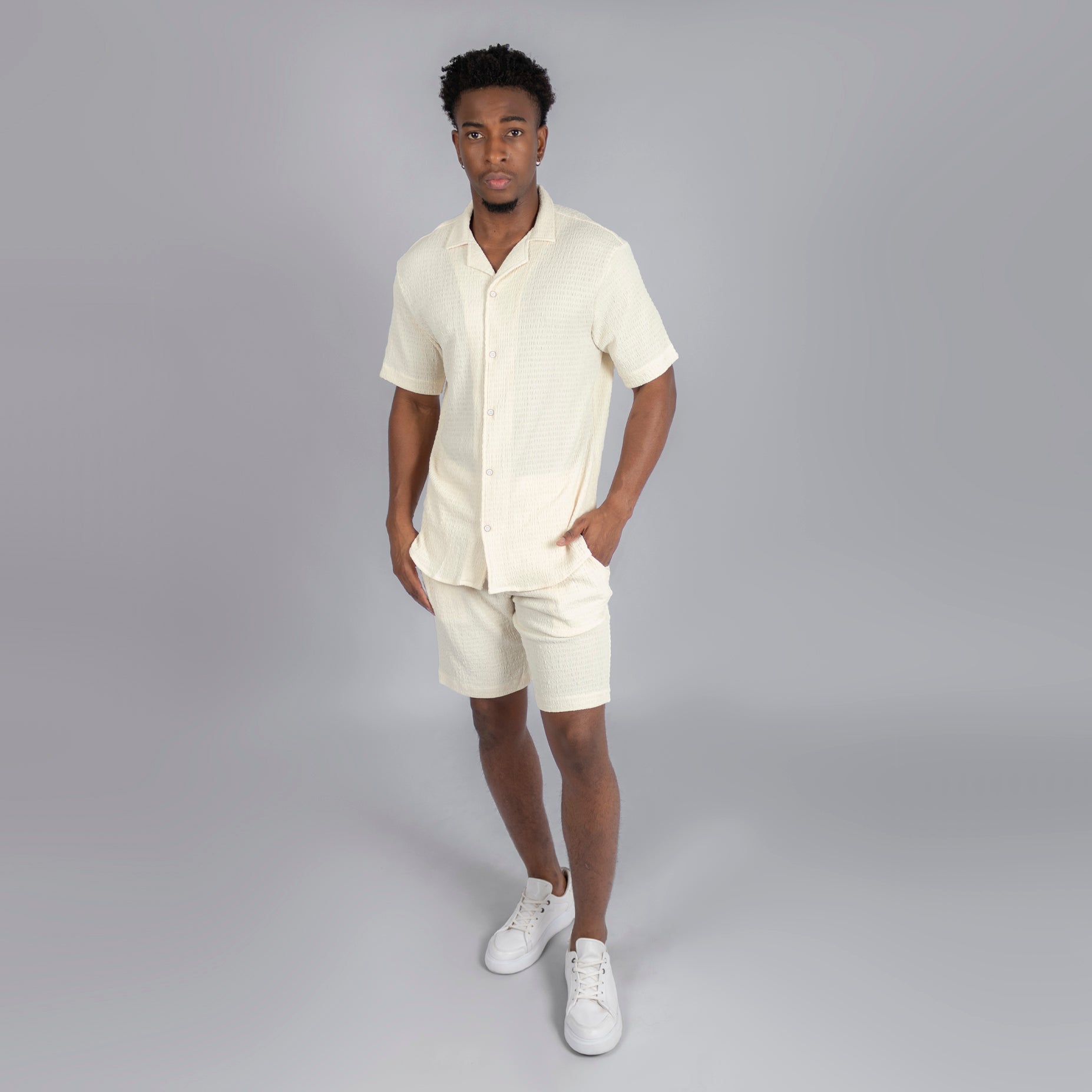 Conjunto hombre textura crudo