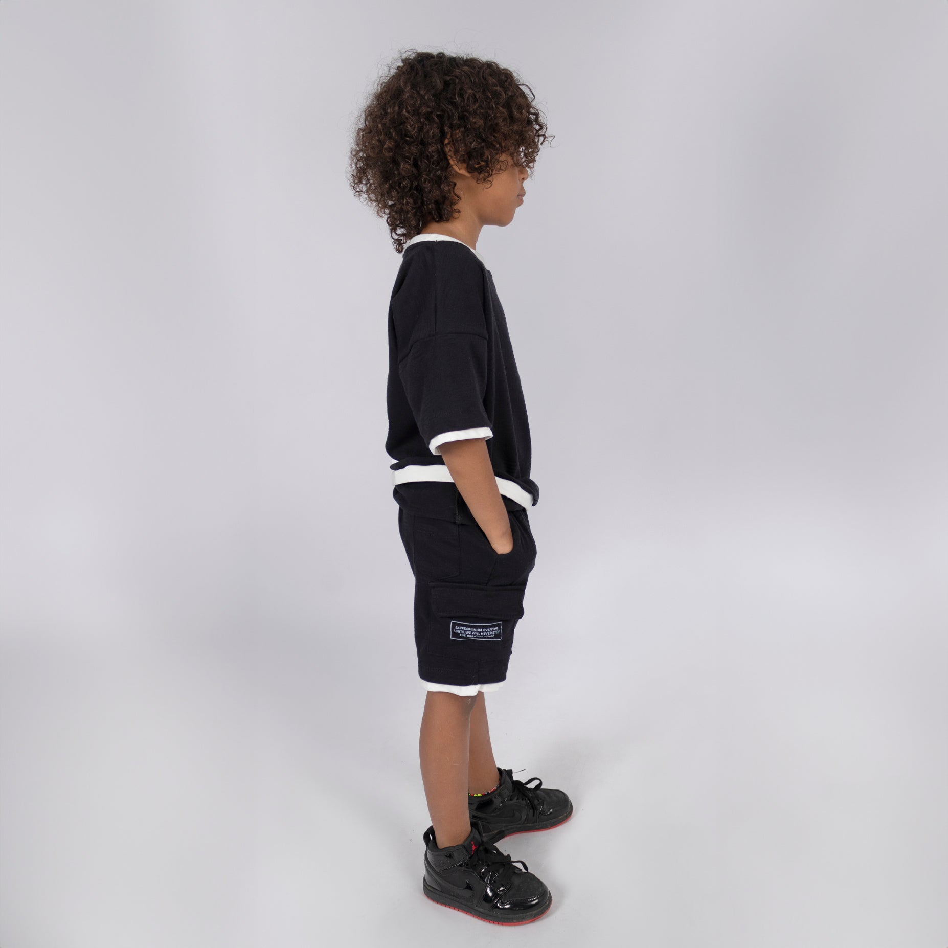 Conjunto niño Textura negro