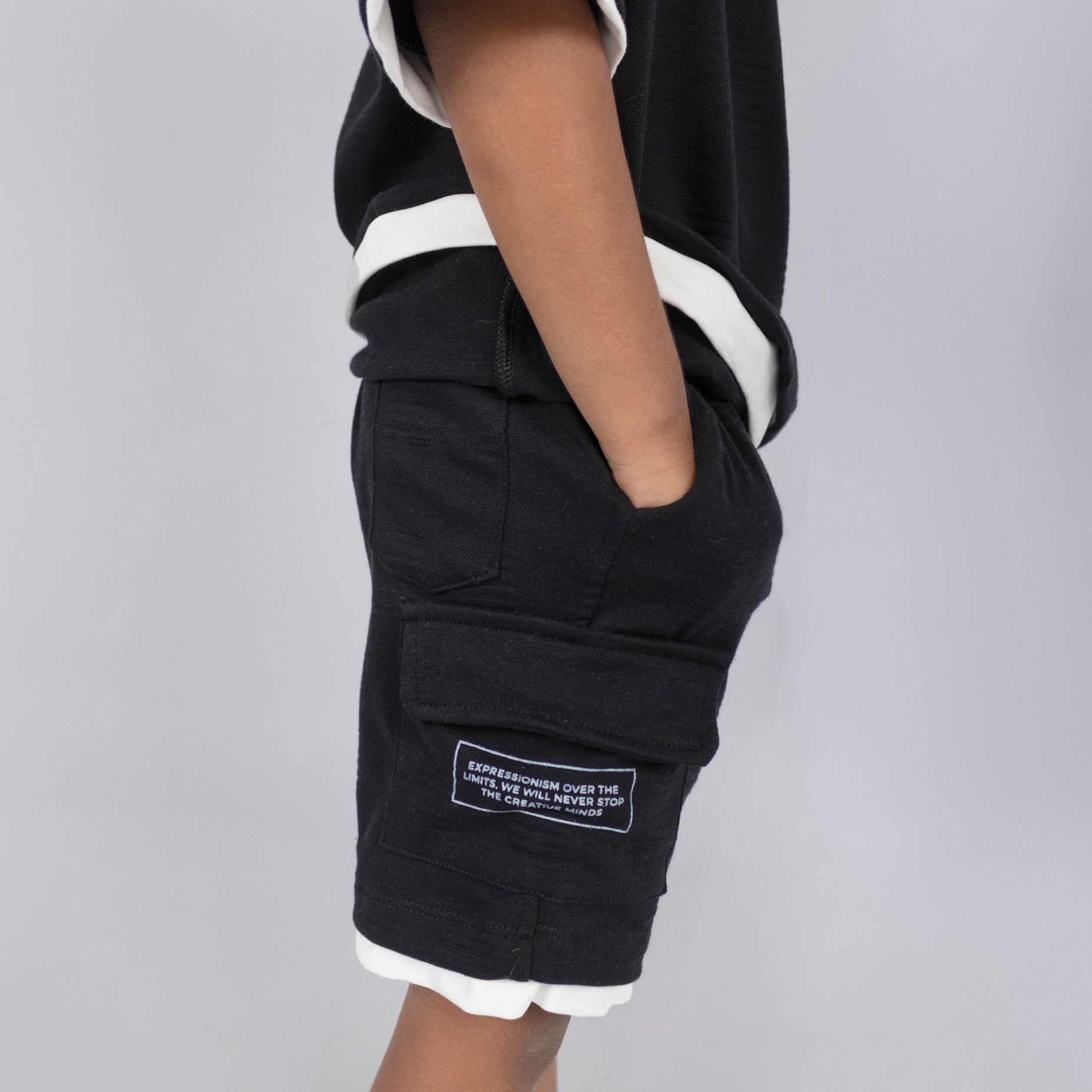 Conjunto niño Textura negro