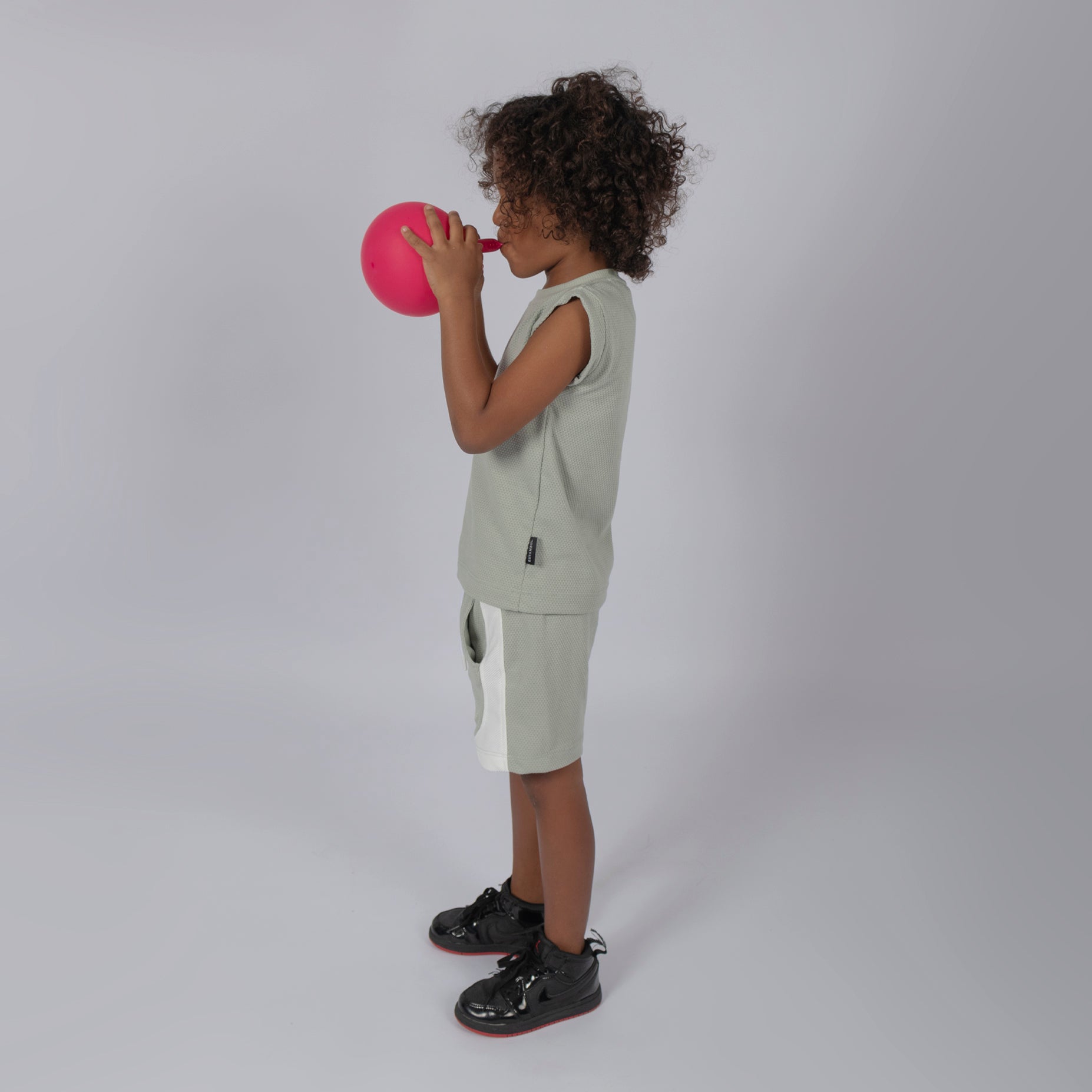 Conjunto niño textura  verde