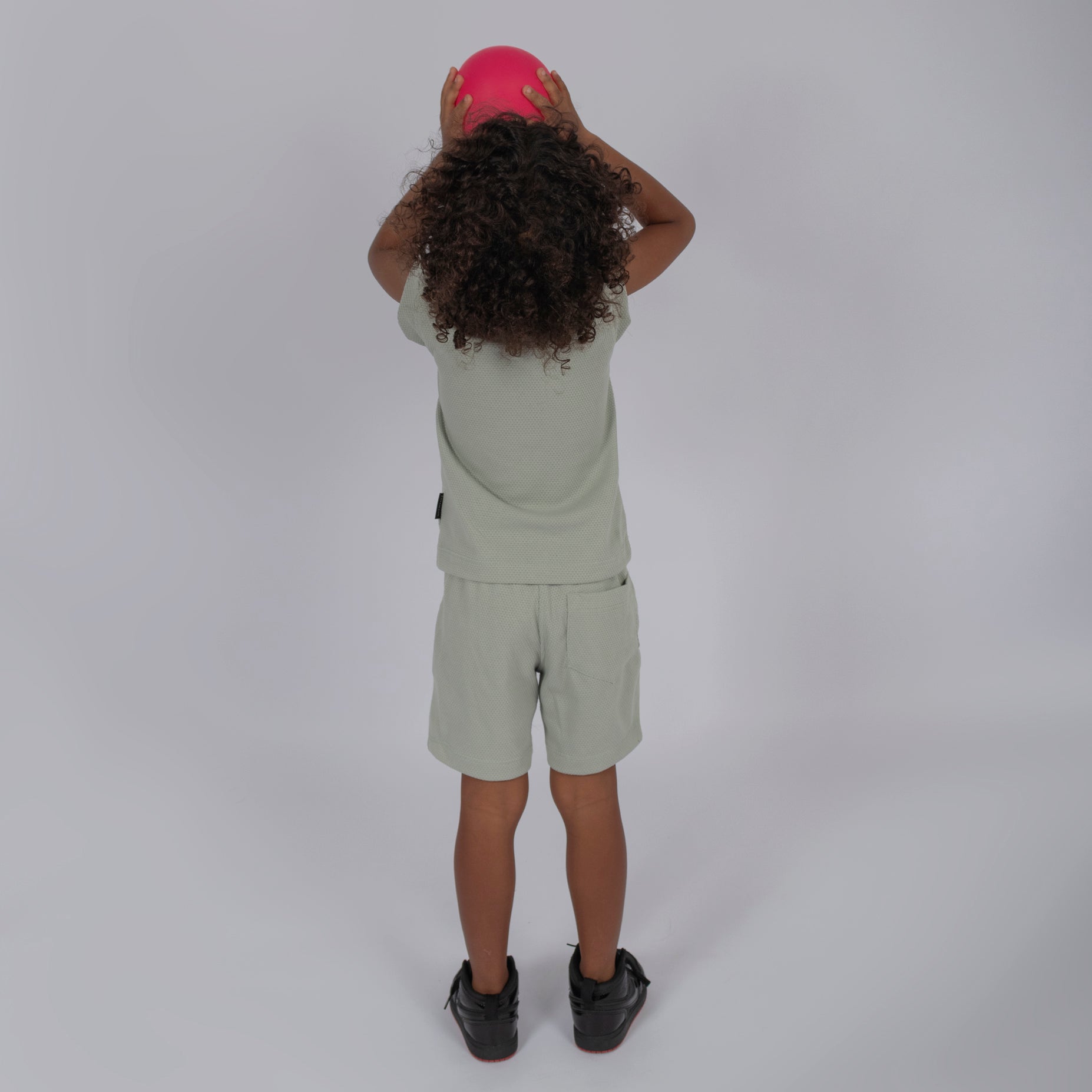 Conjunto niño textura  verde