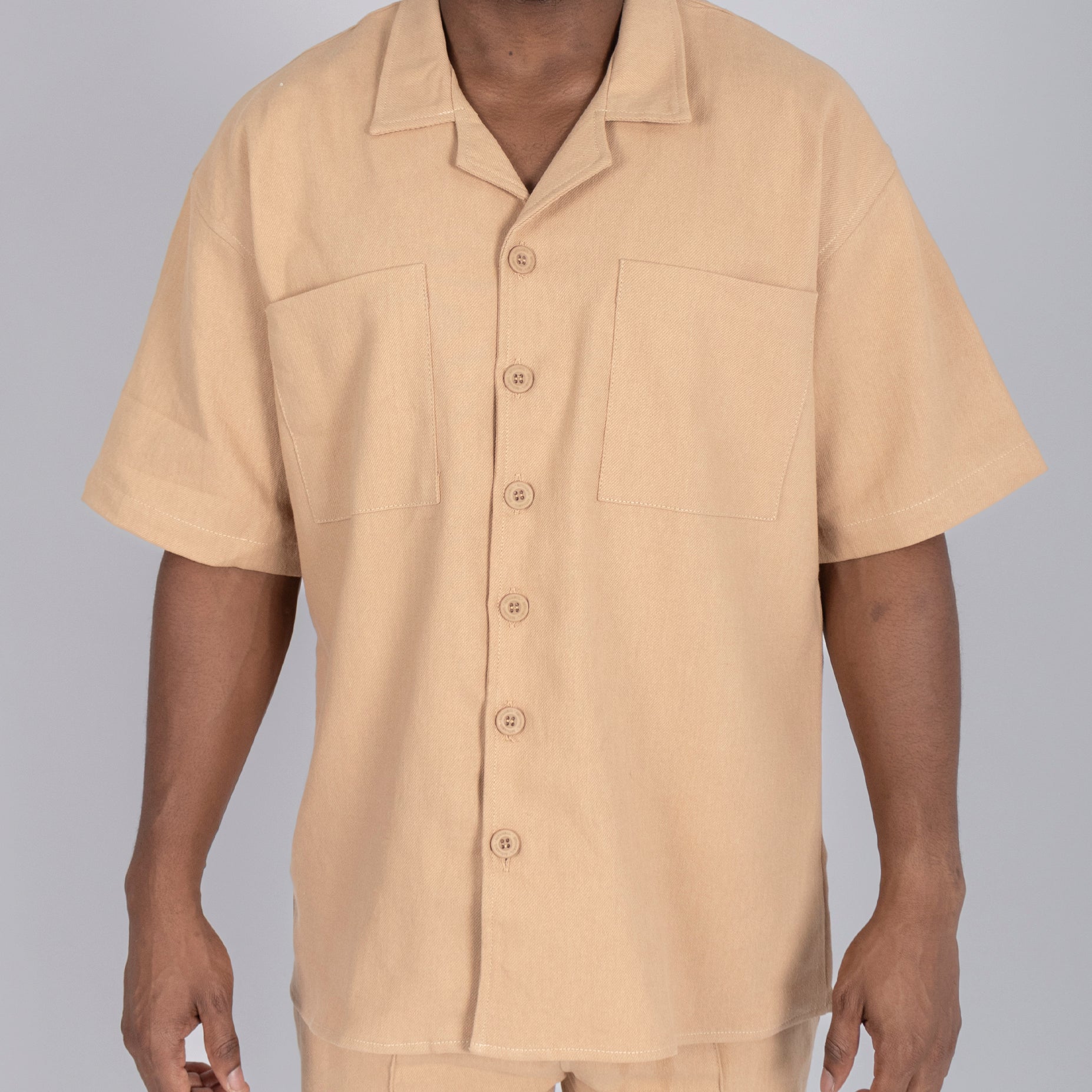 Conjunto hombre textura camel