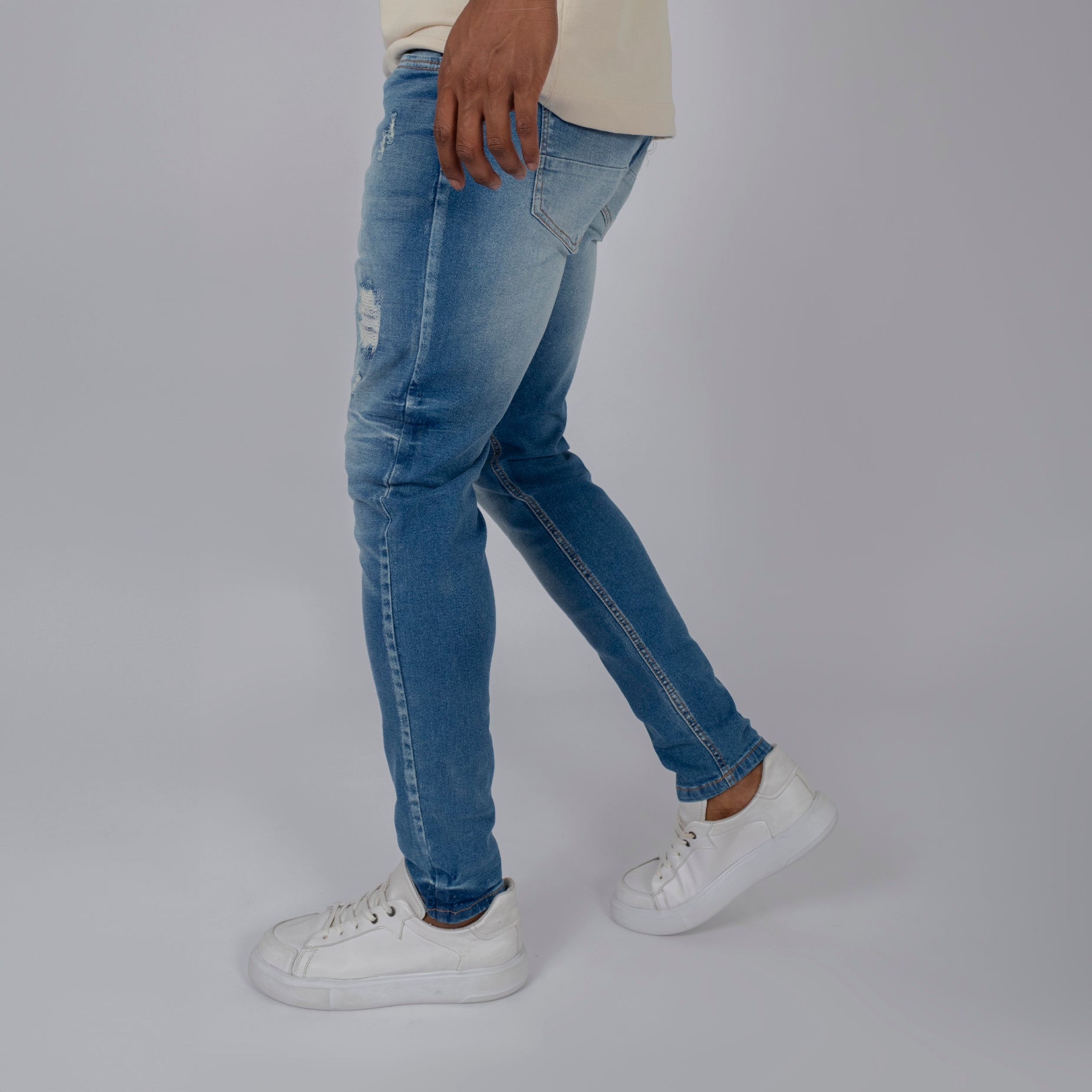 Jean hombre skinny pliegues