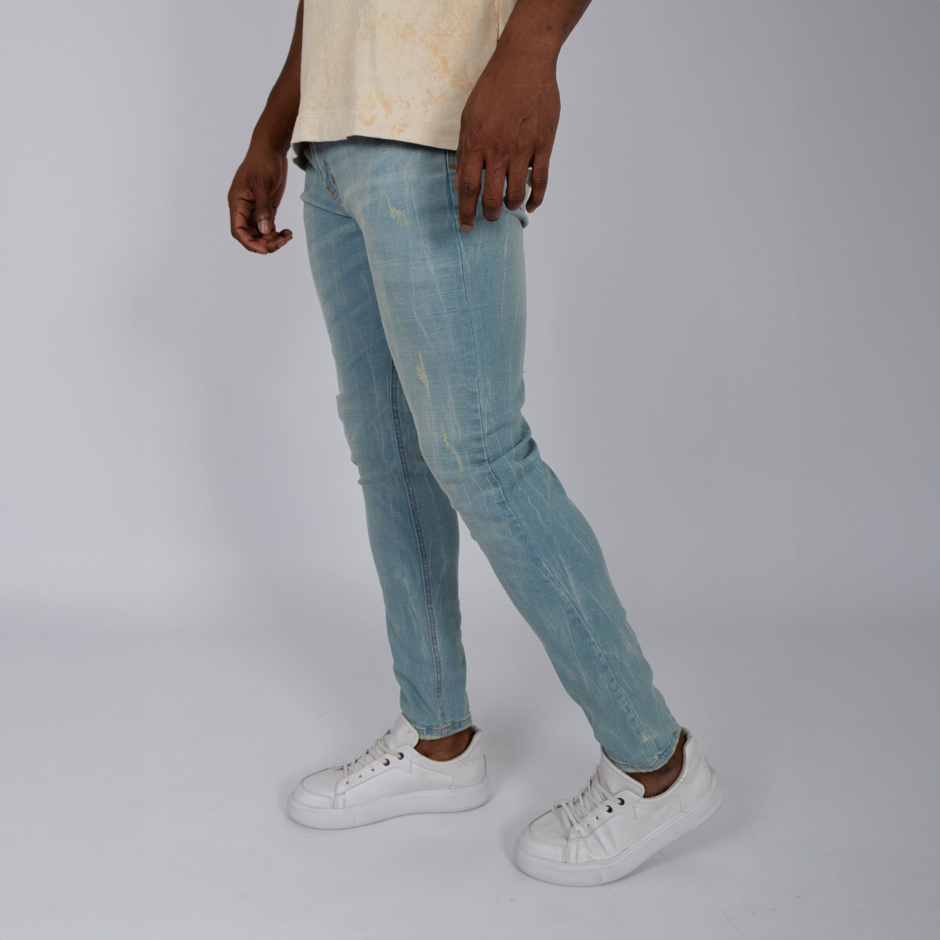 Jean hombre skinny  craquelado