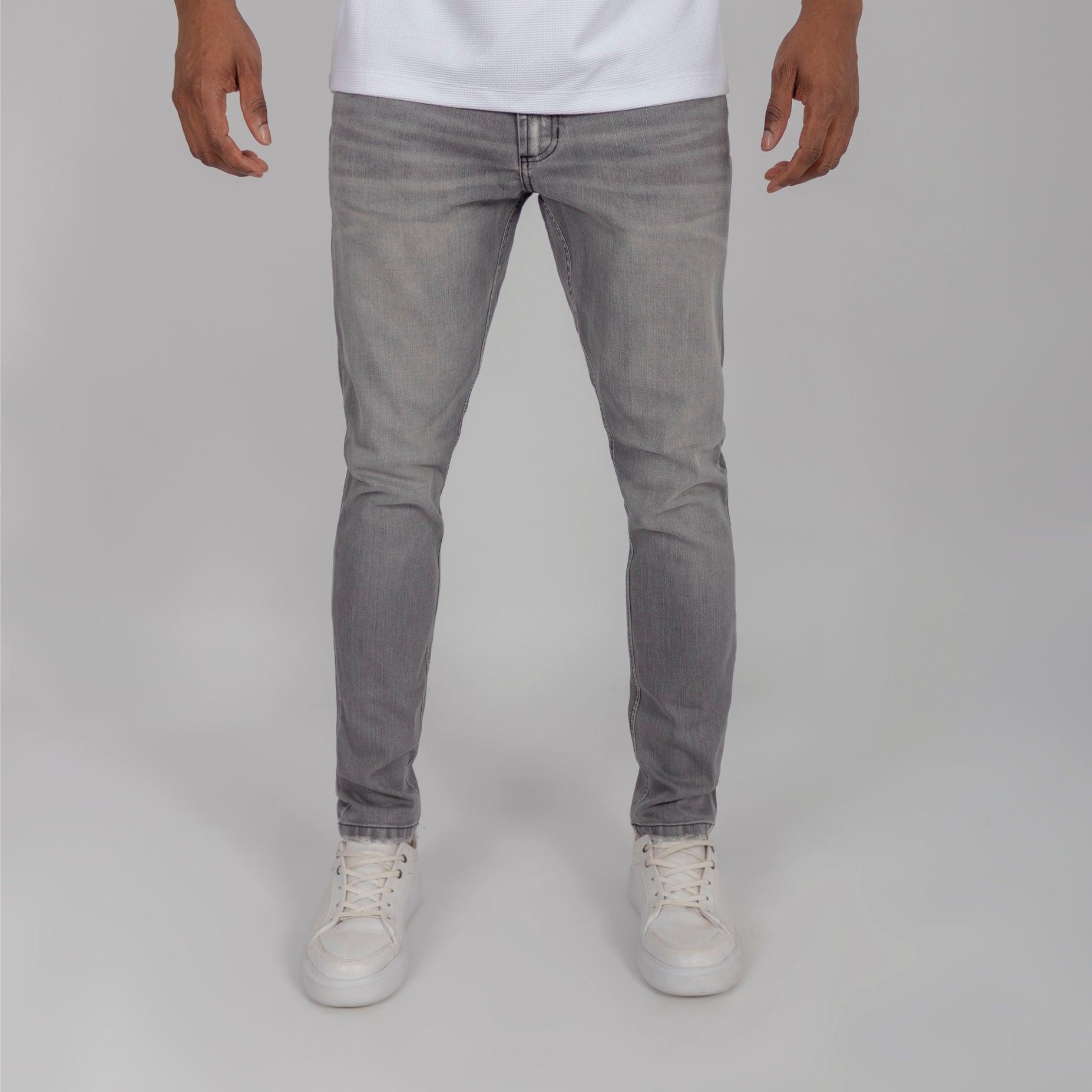 Jean hombre skinny gris oscuro plus