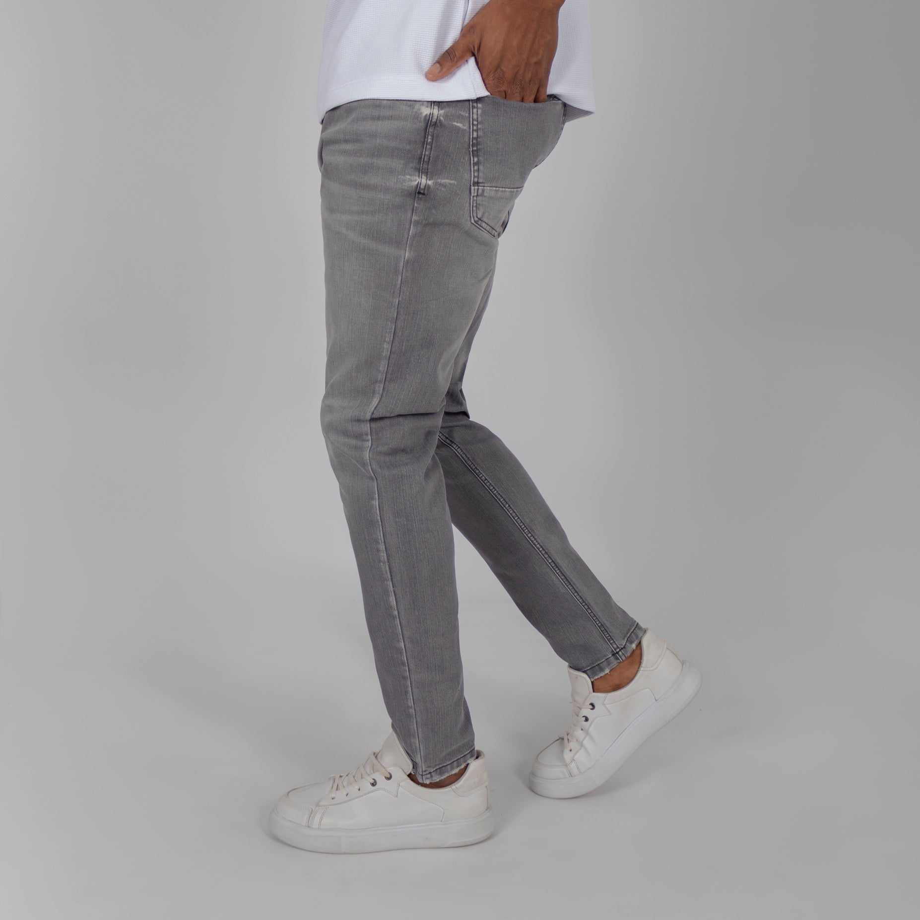 Jean hombre skinny gris oscuro plus