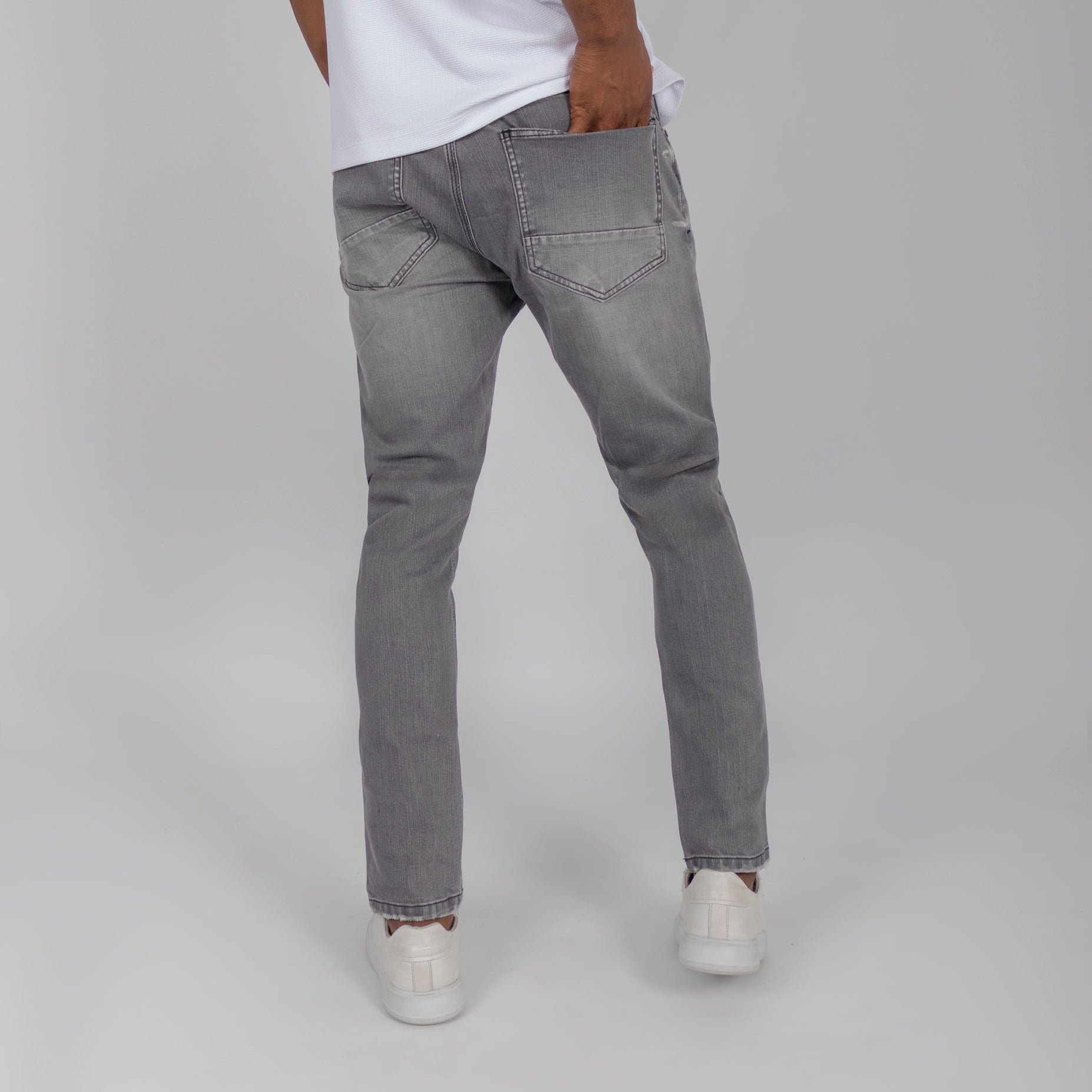 Jean hombre skinny gris oscuro plus