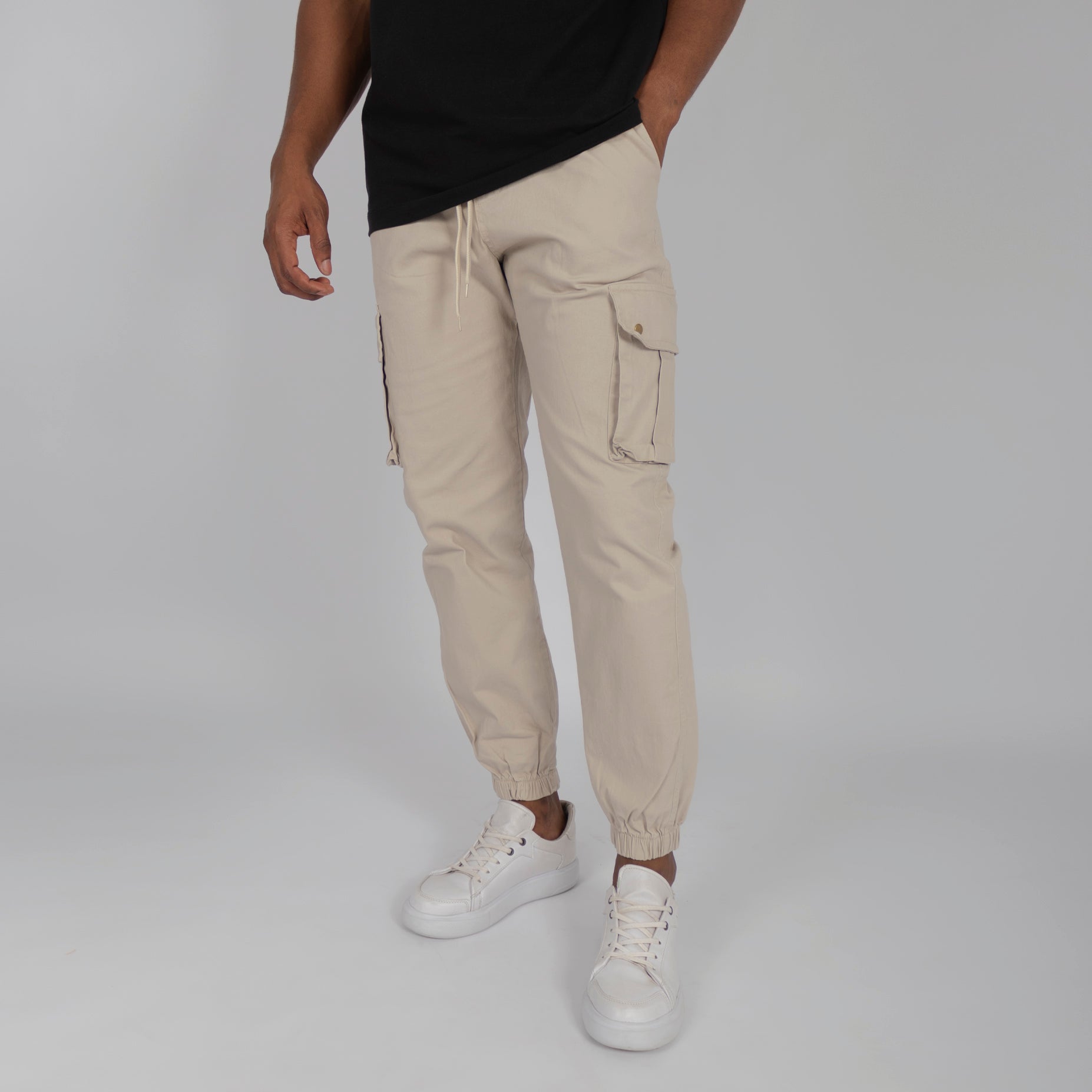 Jogger hombre beige