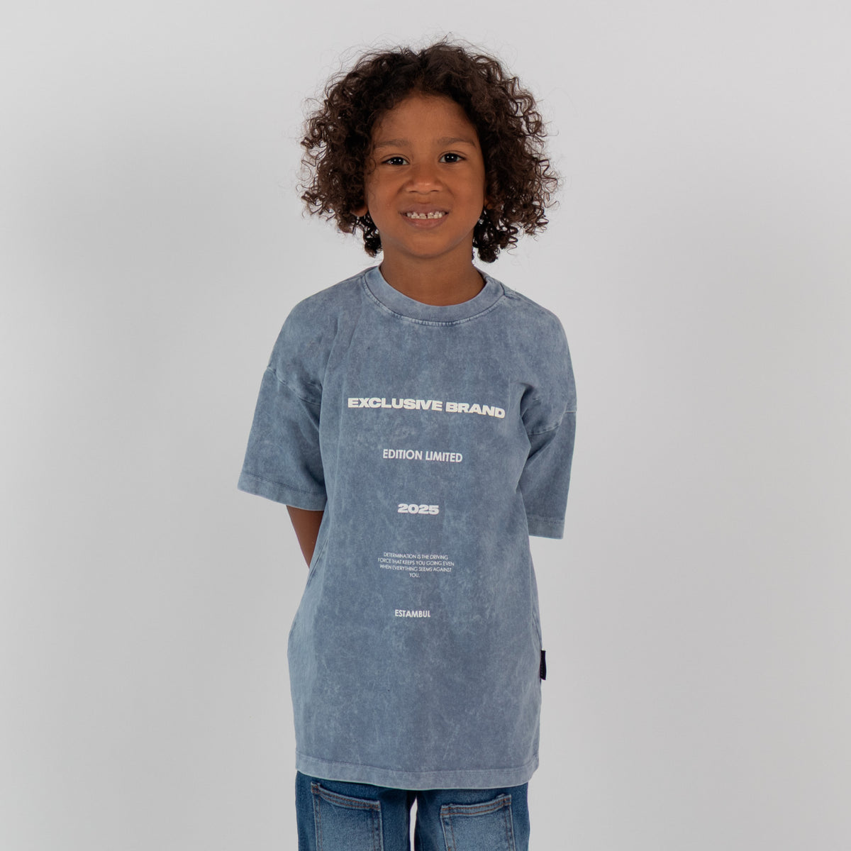Oversize niño degrade azul