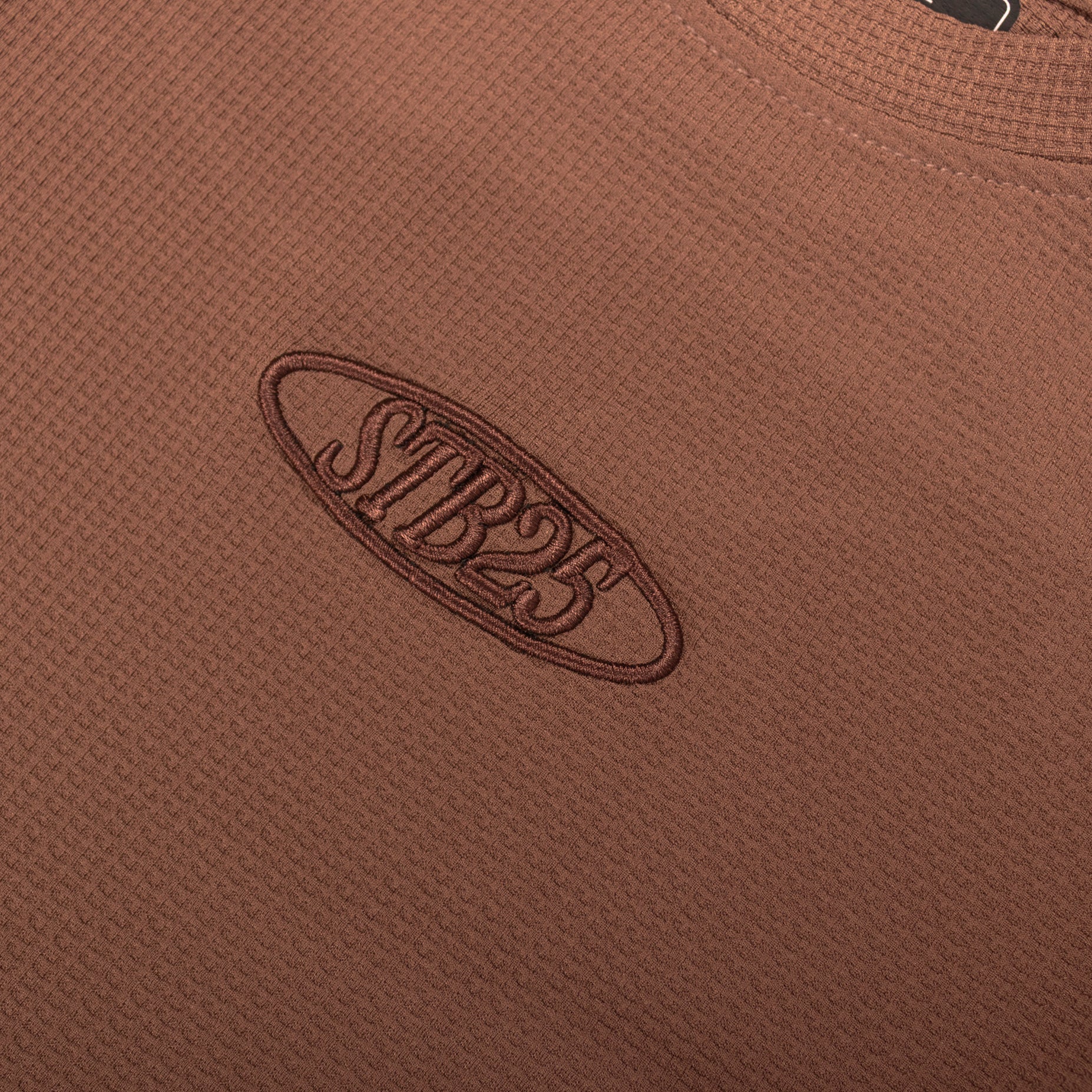 Oversize niño bordada cafe